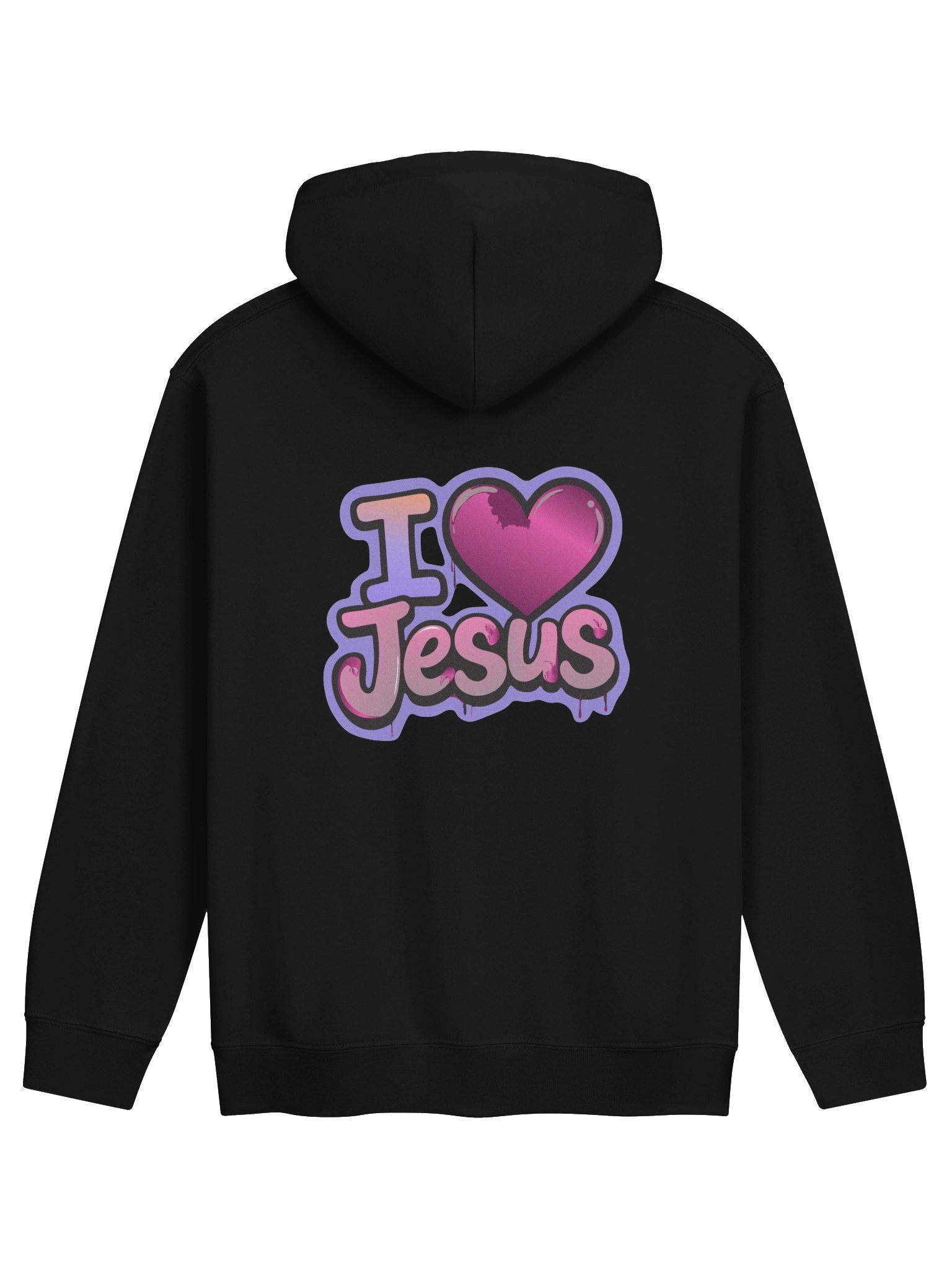 I Love Jesus Pink Graffiti Hoodie product image (2)