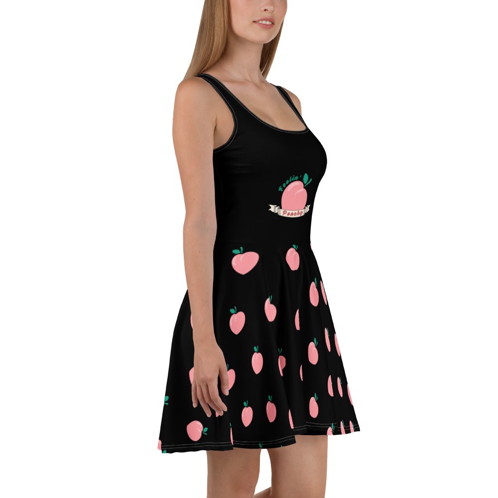 Black "Feelin' Peachy" All-Over Print Dress product image (3)