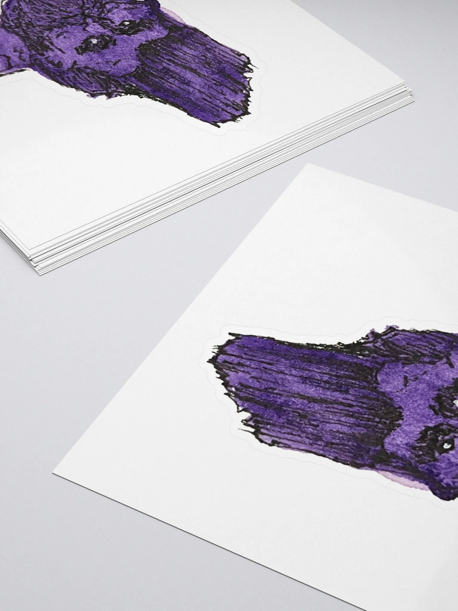 Watercolour Blobs Sticker- Dioxazine Purple product image (4)