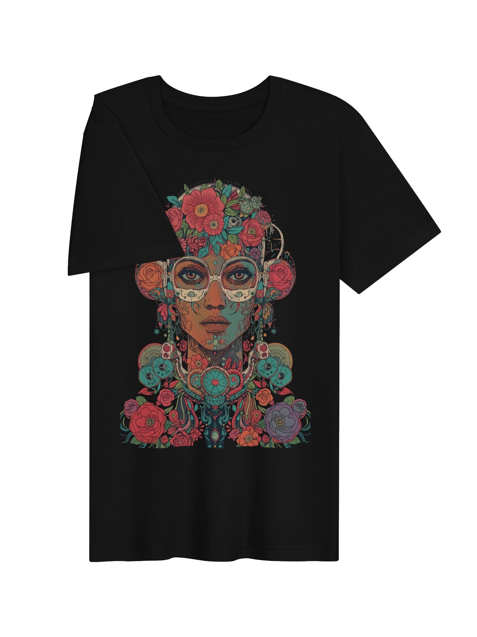 Psychedelic Floral Cyborg Supersoft Tee product image (6)