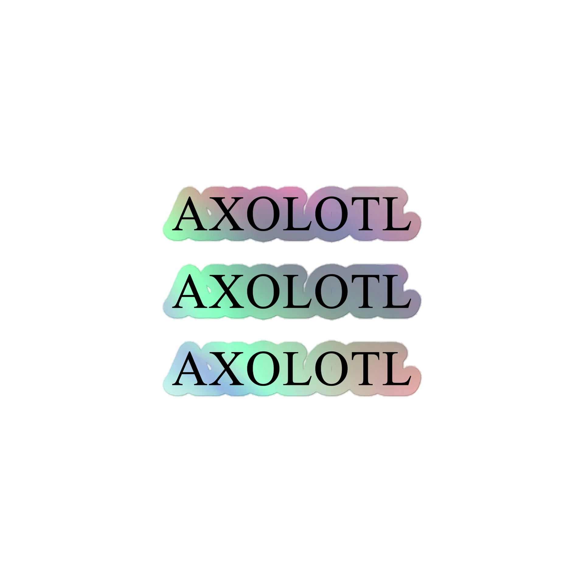 "Axolotl" Holographic Sticker Sheet product image (1)