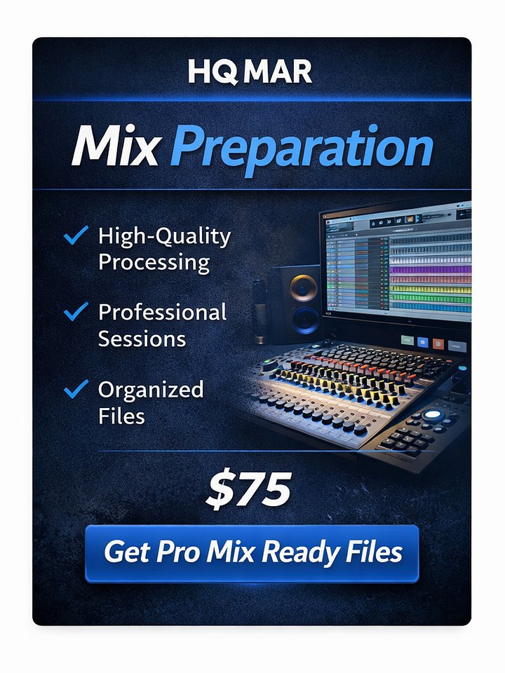 Sync Ready Music Export Service | Clean, Instrumental, Acapella & Stems (Pro Tools Engineer) product image (1)