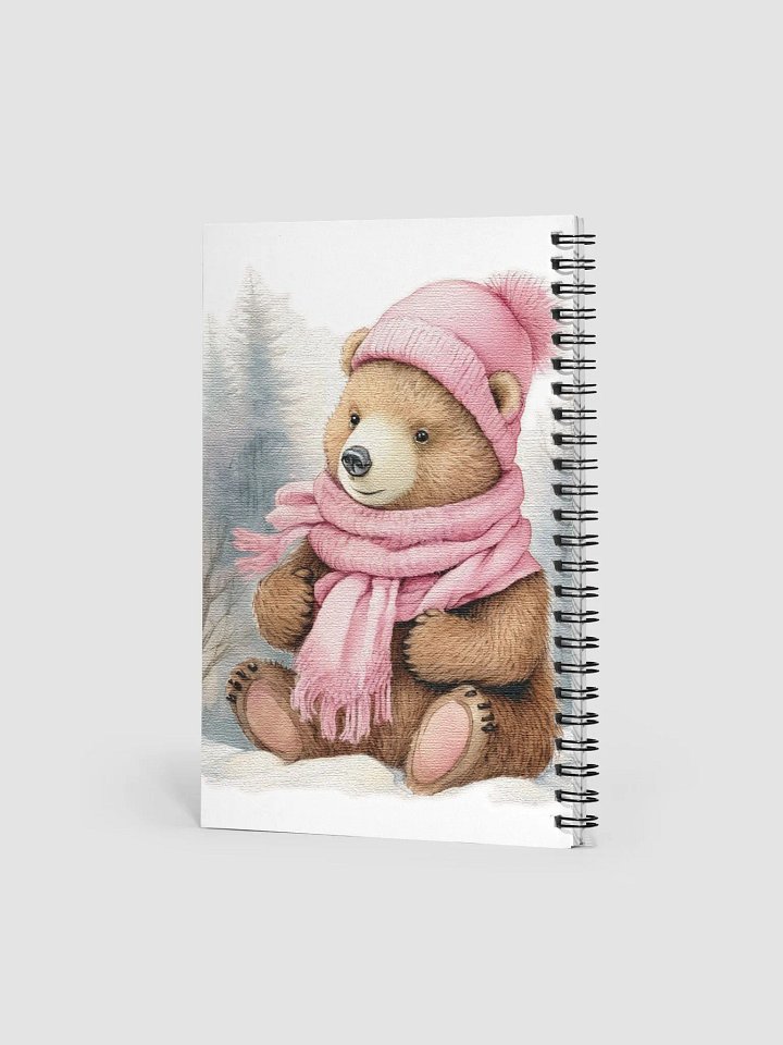 Adorable cute bear wearing a pink hat and scarf product image (2)