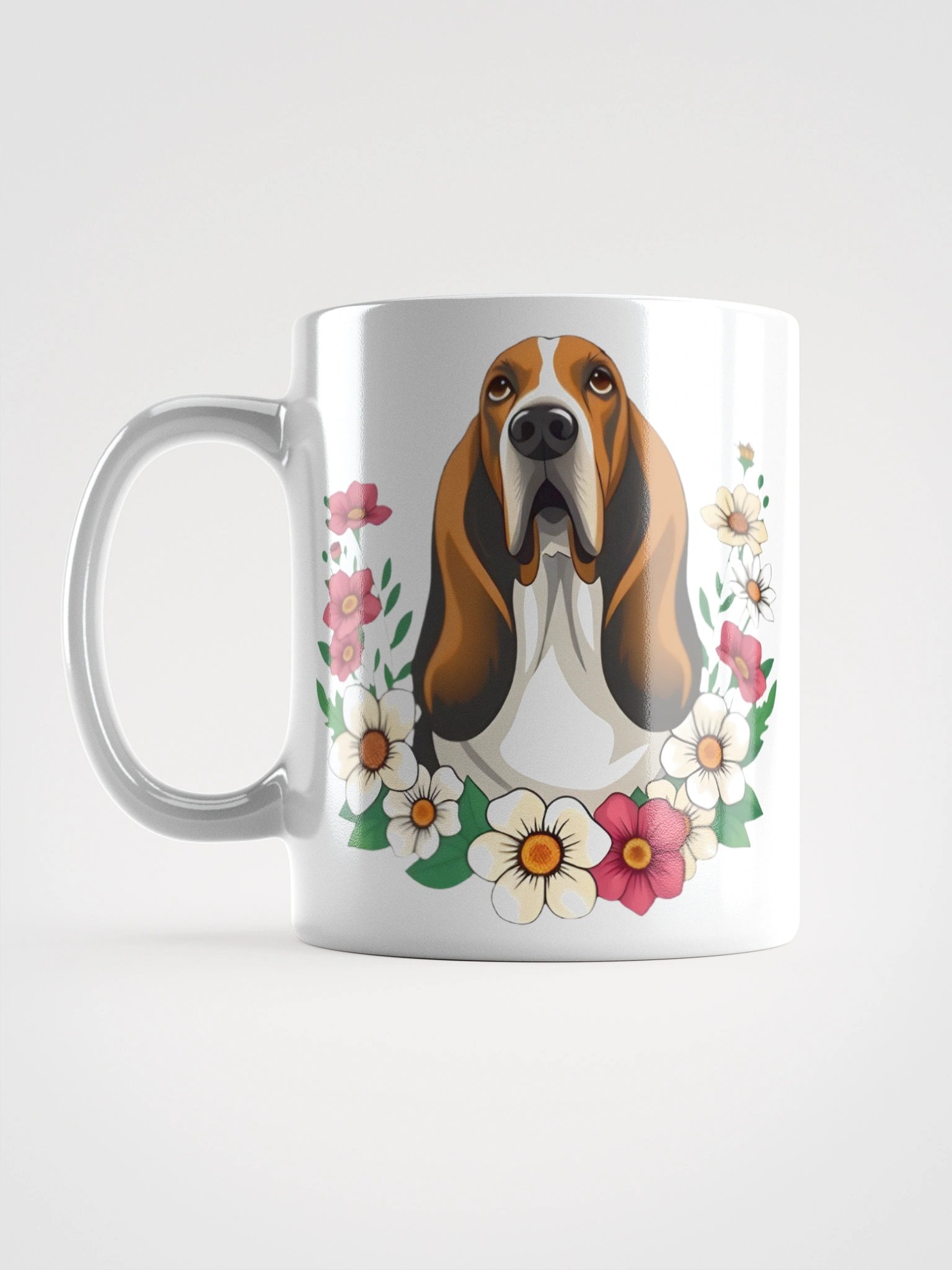 Floral Basset Hound Mug product image (17)