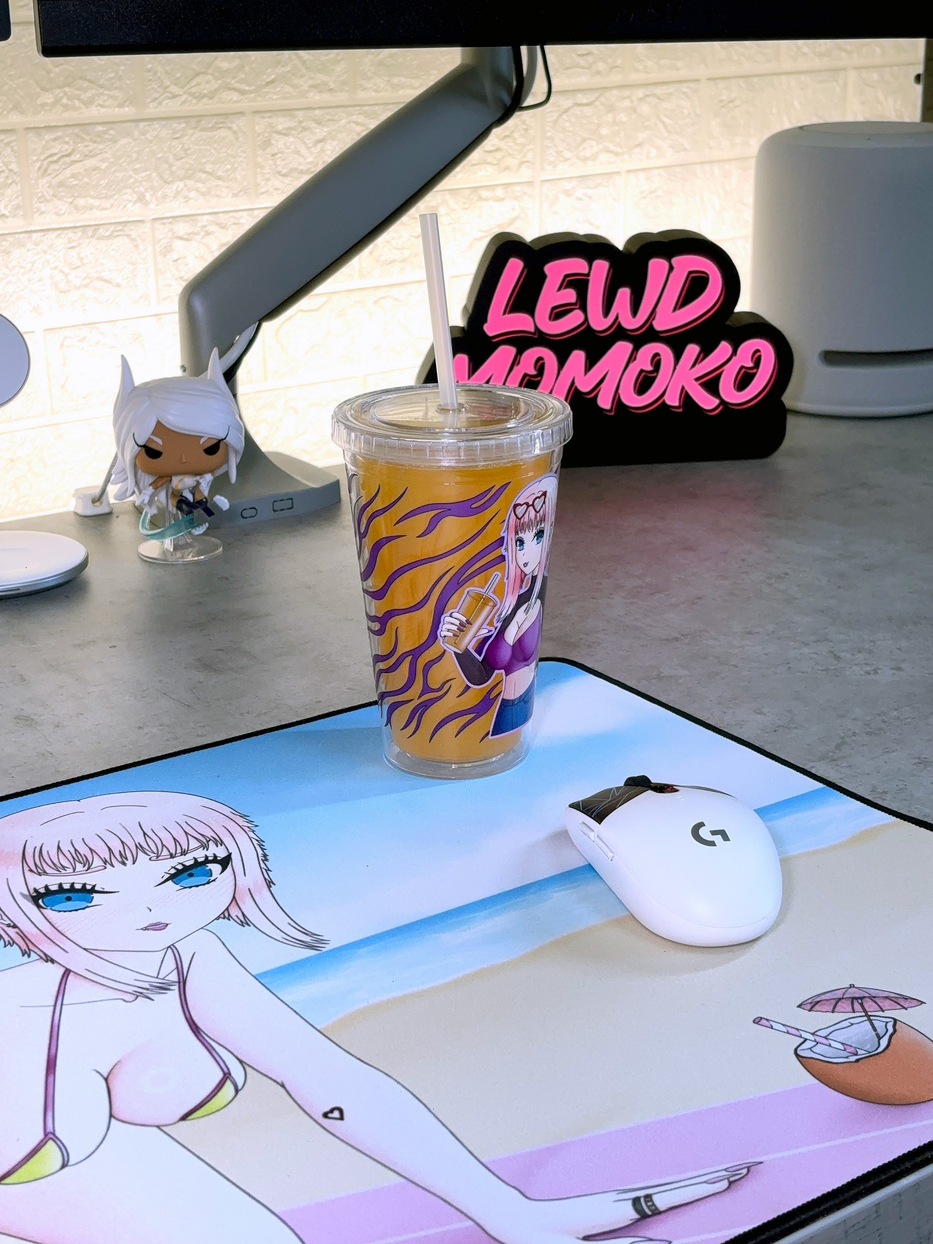 Lewd Momoko Waifu Tumbler (16 oz) product image (12)