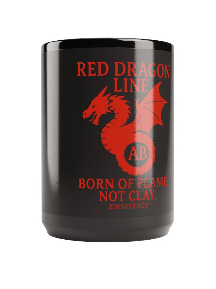 ❤️‍🔥 Red Dragon Glossy Black Mug – Emspiracy Edition ❤️‍🔥 product image (1)