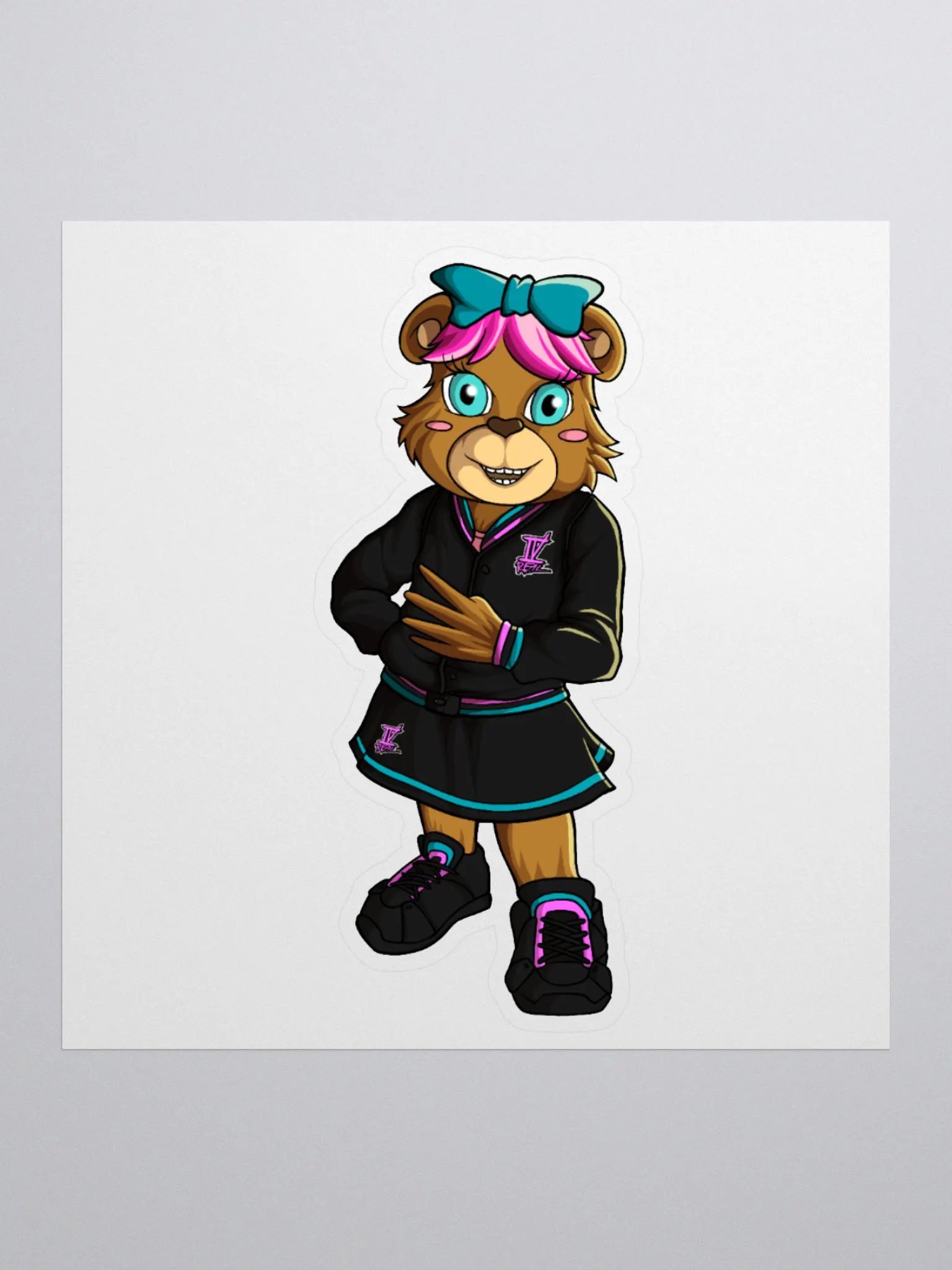 Standing Girl Bear Sticker product image (1)