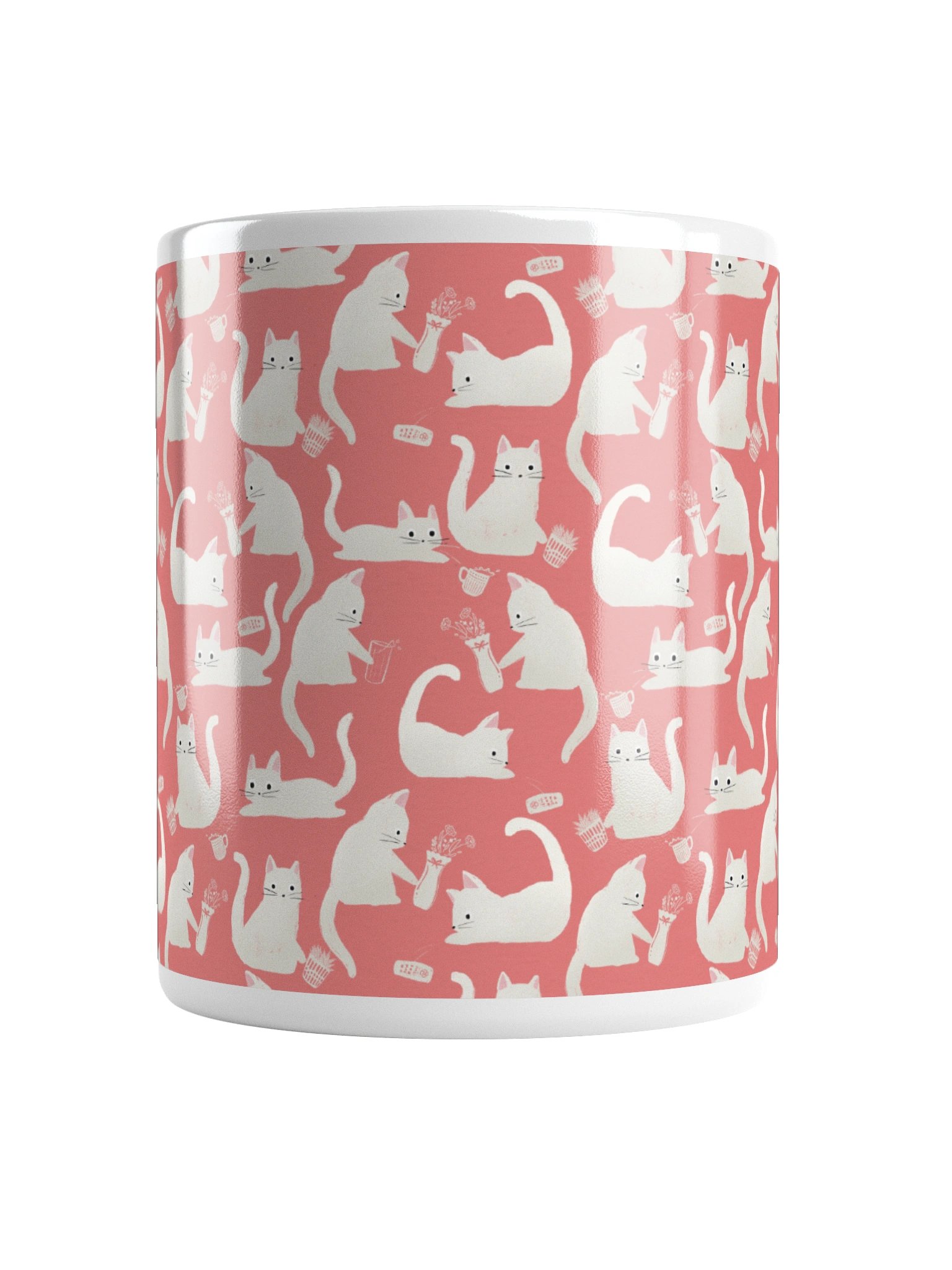 Bad Cats Knocking Stuff Over Mug, Pink product image (6)