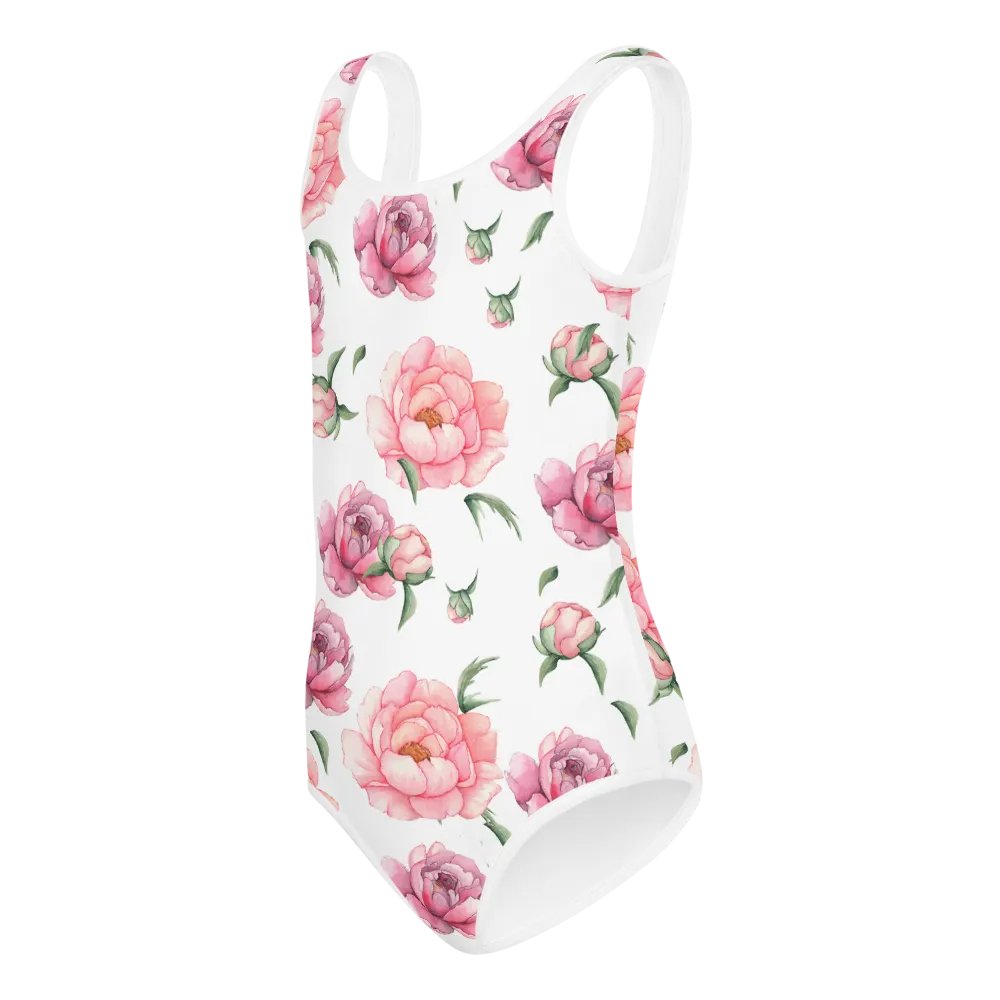 Child’s Swimsuit With Pink Peonies product image (5)