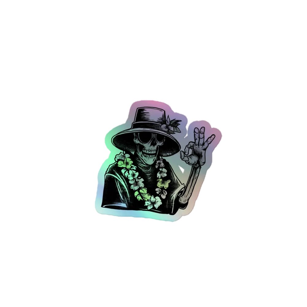 Cool With Death Holographic Sticker product image (1)