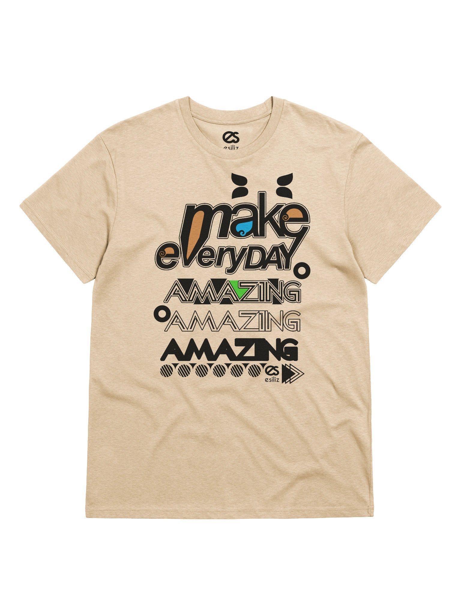 Make Everyday Amazing Organic Tee Black Ink product image (3)