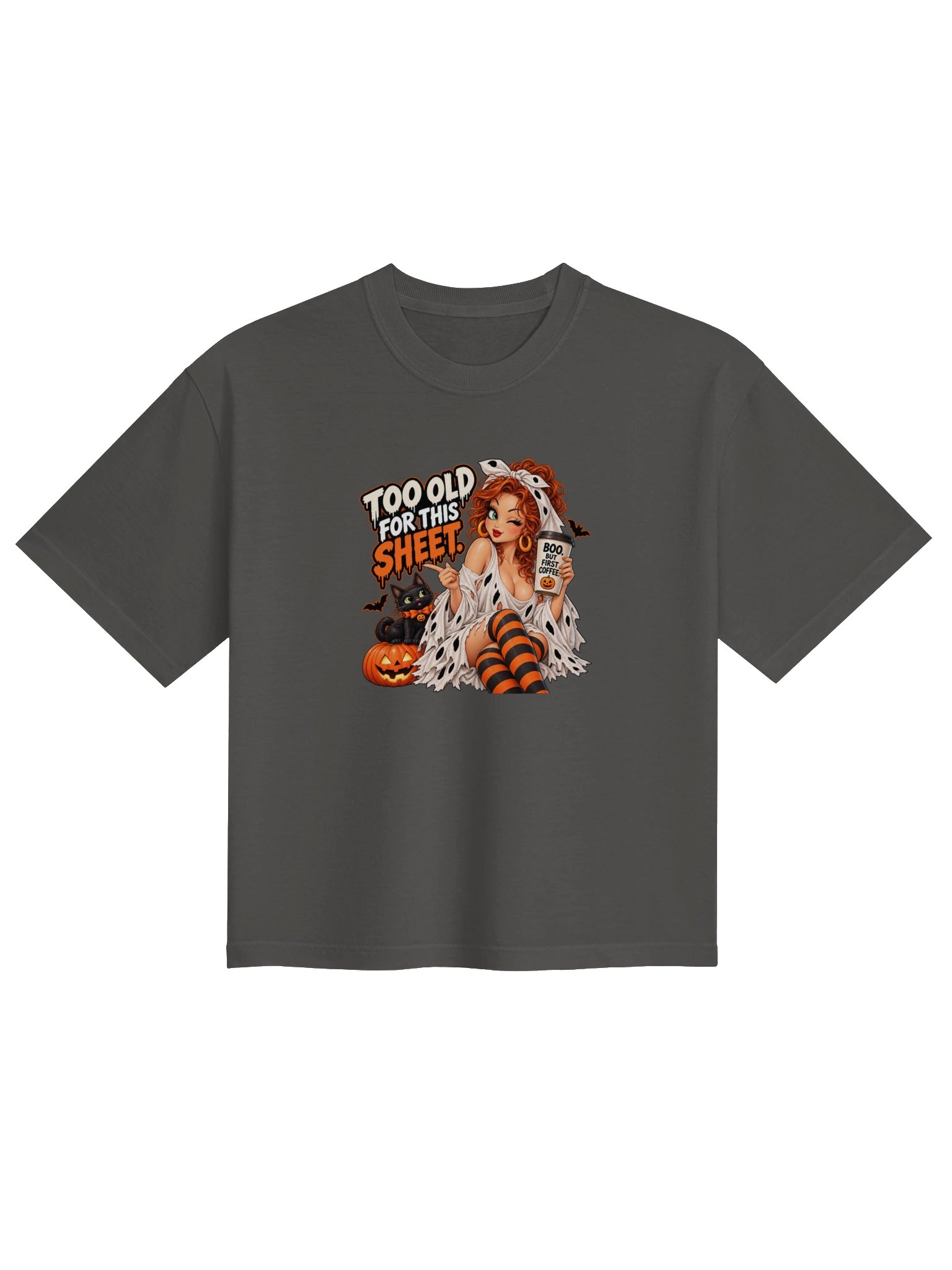 Funny Halloween Ghost Shirt — Spooky But Functional Coffee Lover Tee | Holly-Ween™ product image (2)