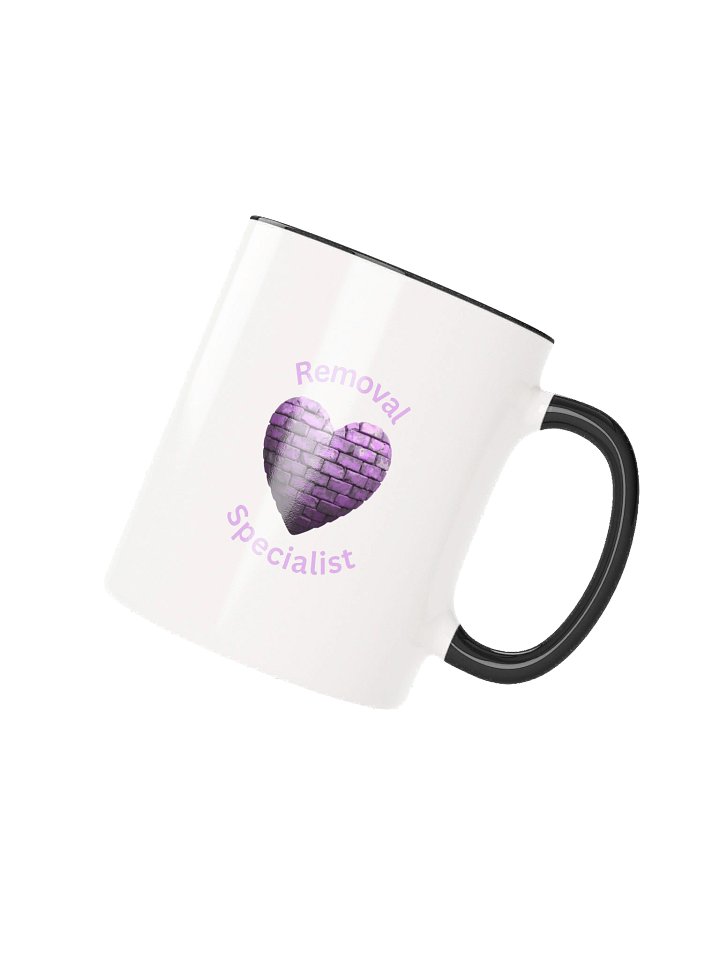 Heart Wall Removal Specialist Ceramic Mug-Purple Lavender Brick product image (2)