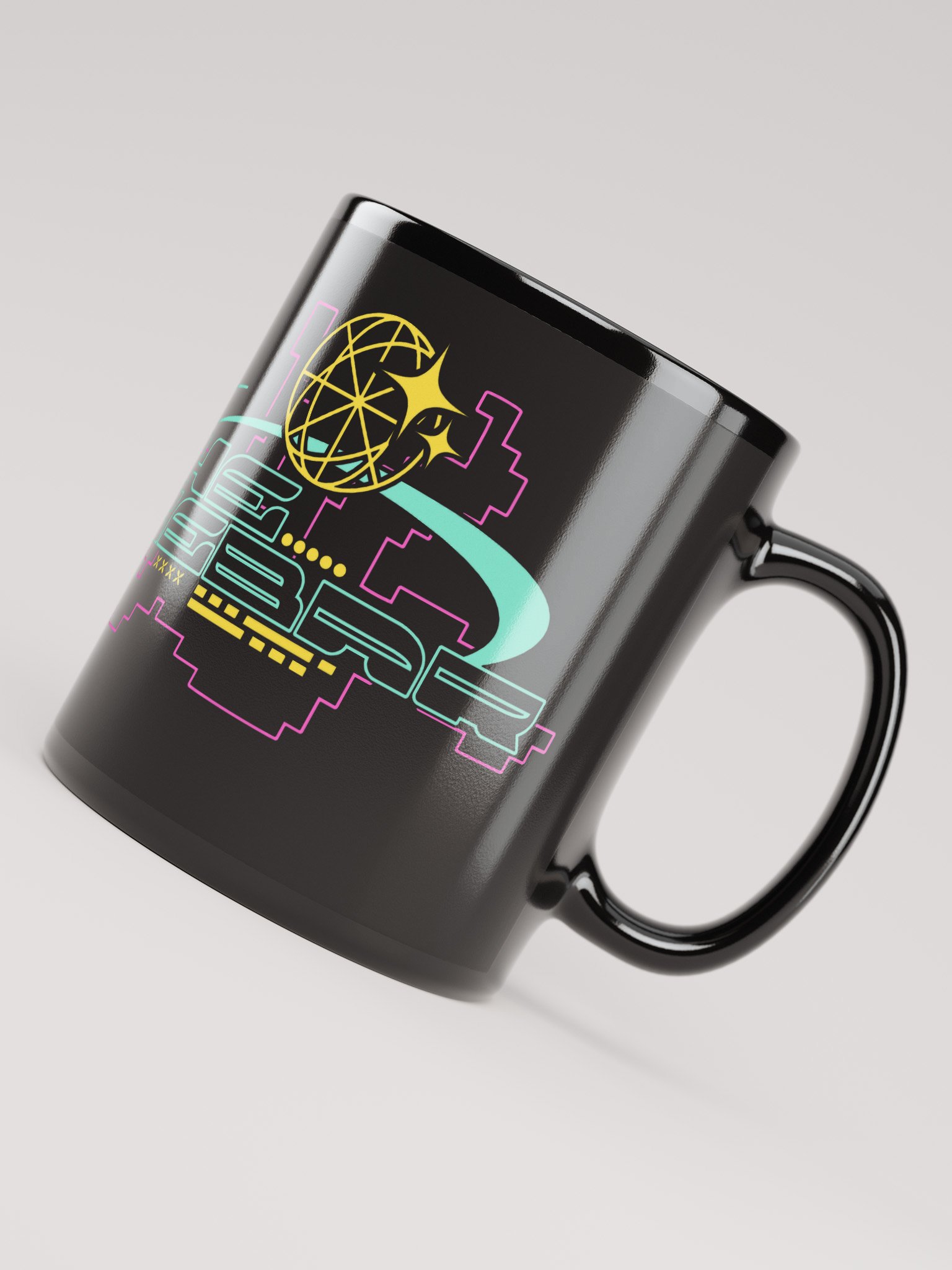 Cyberpunk inspired The SpaceBar sign mug black product image (4)