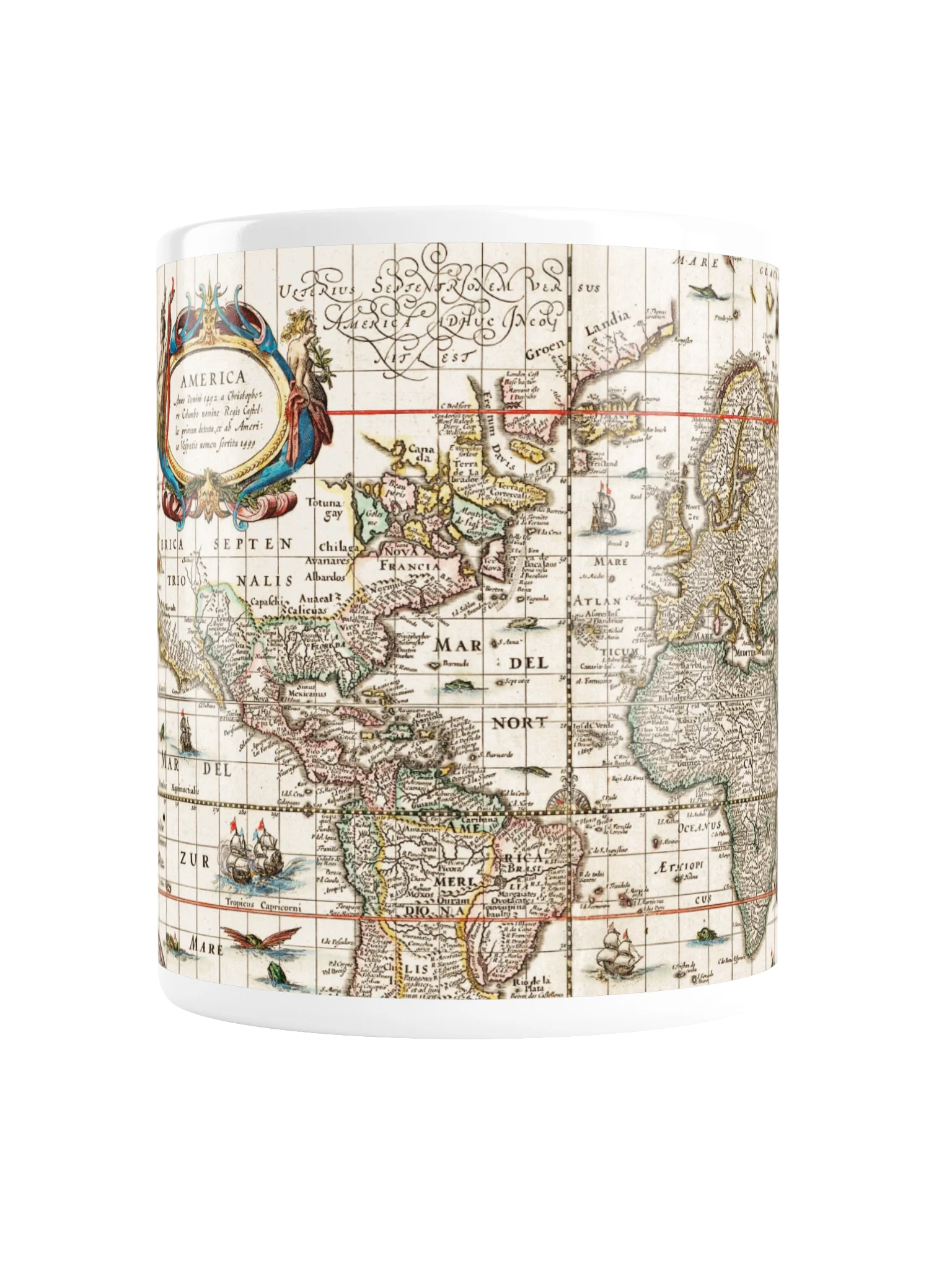 Vintage World Map Glossy Mug product image (2)