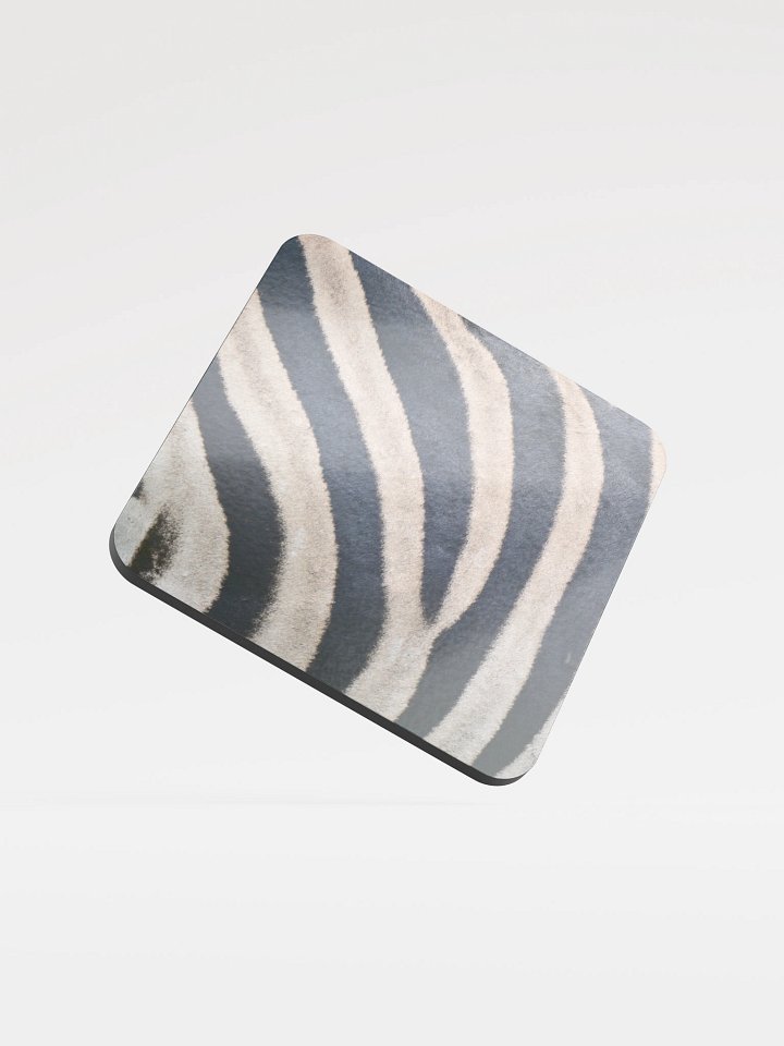 Modern Safari Zebra Print Glossed Cork Coaster product image (1)