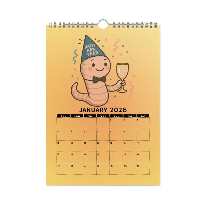 2026 Marcus the Worm Wall Calendar product image (2)