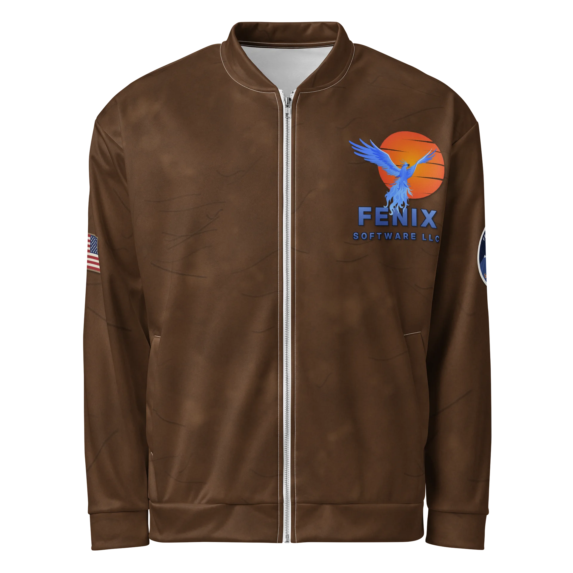 Fenix Software Phoenix Logo Bomber Jacket - Brown (Type 1) product image (1)