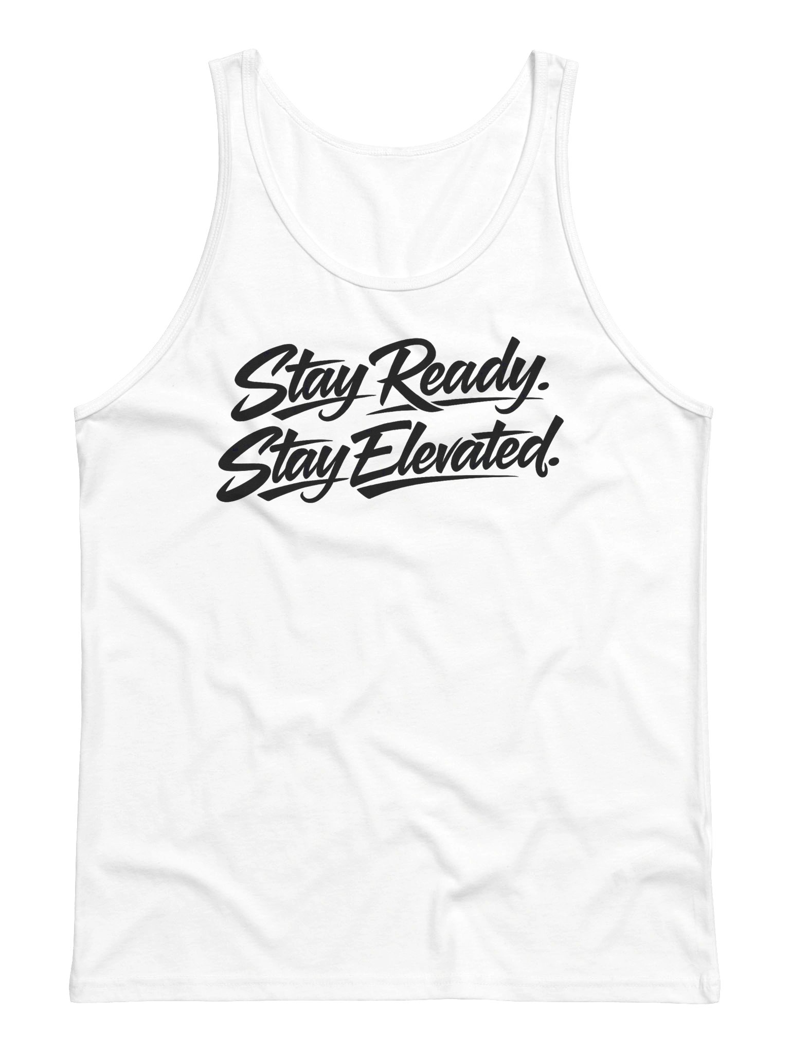 Ready. Stay Elevated. Muscle Tee - Black Lettering product image (4)