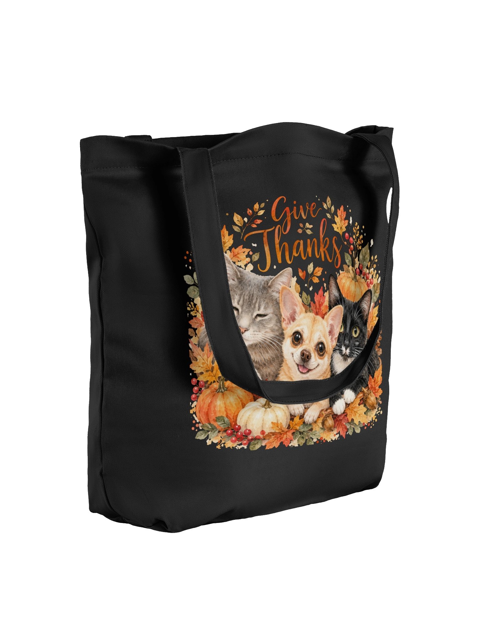 Give Thanks Fall Pet Lover Tote Bag product image (8)