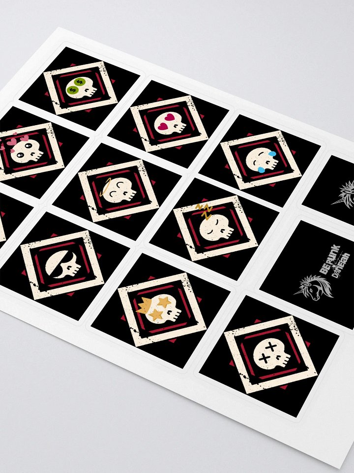 Expressive Skulls Kiss Cut Sticker Sheet - Set 1 product image (2)