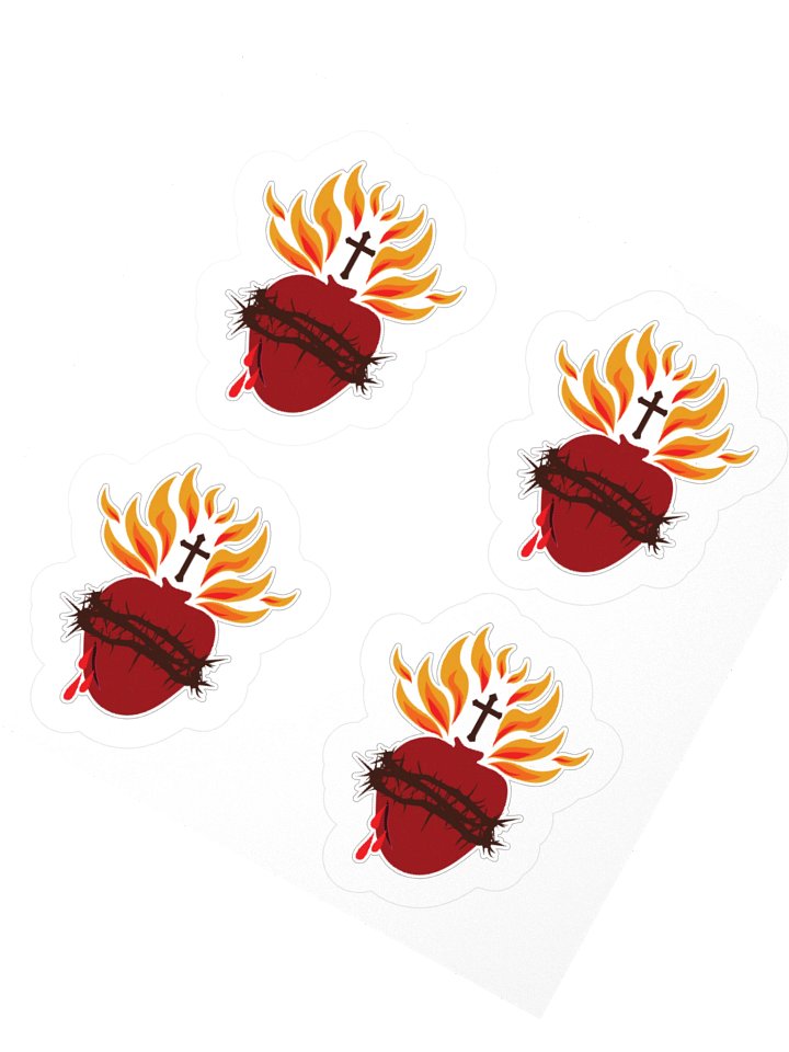 Sacred Heart of Jesus Kiss Cut Sticker Sheet product image (2)