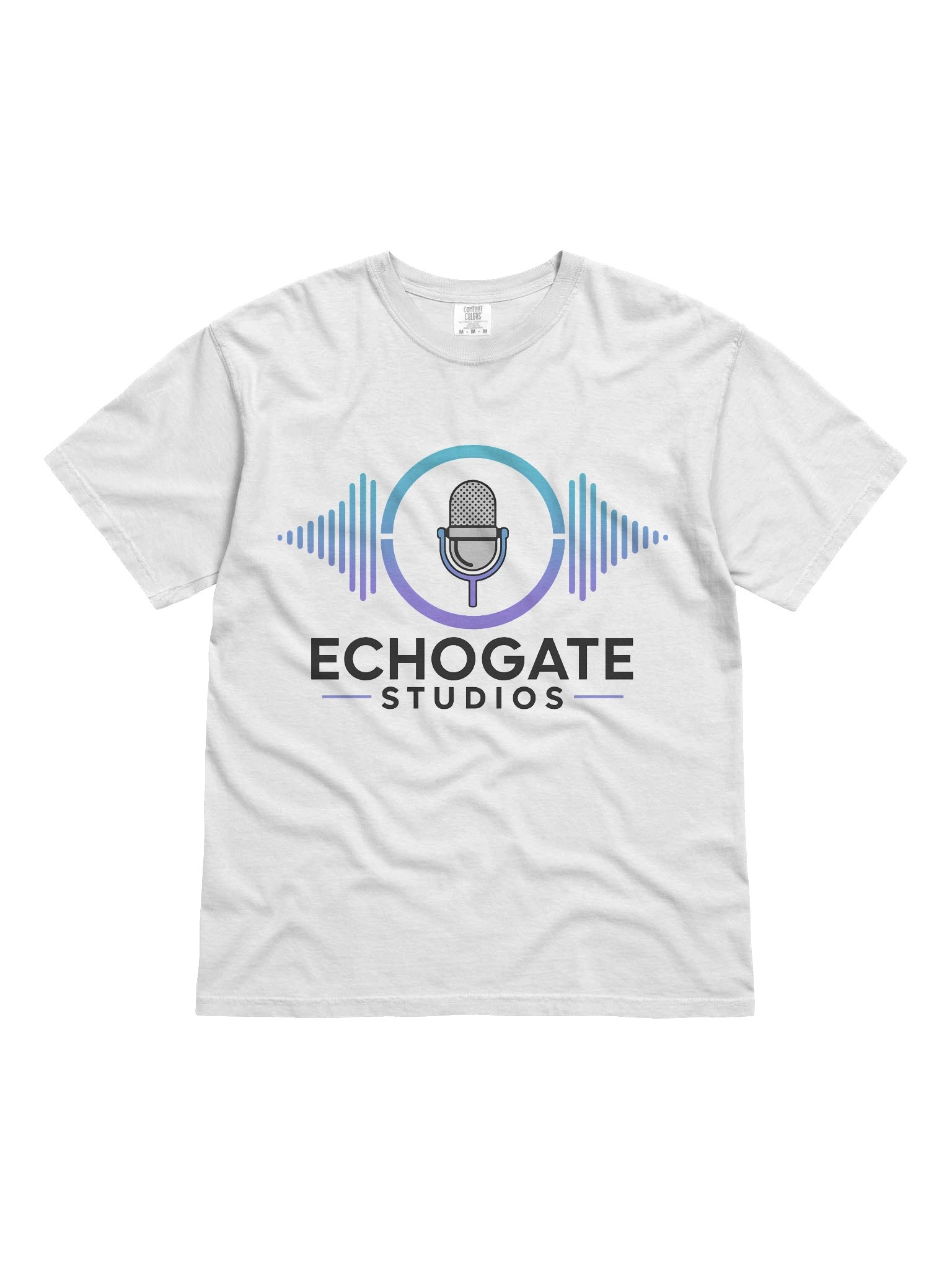 EchoGate Studios White Classic Logo Tee product image (1)