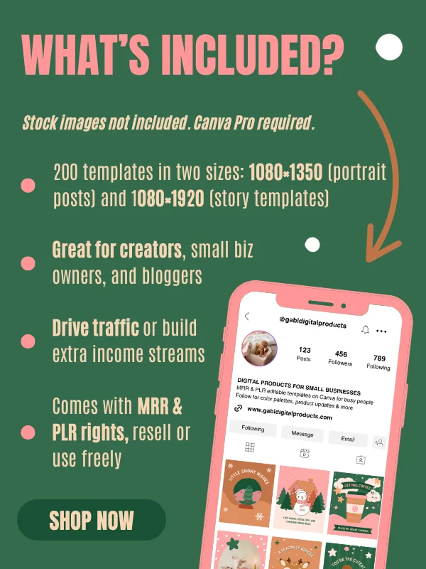 Coquette Christmas Instagram Story Templates product image (7)