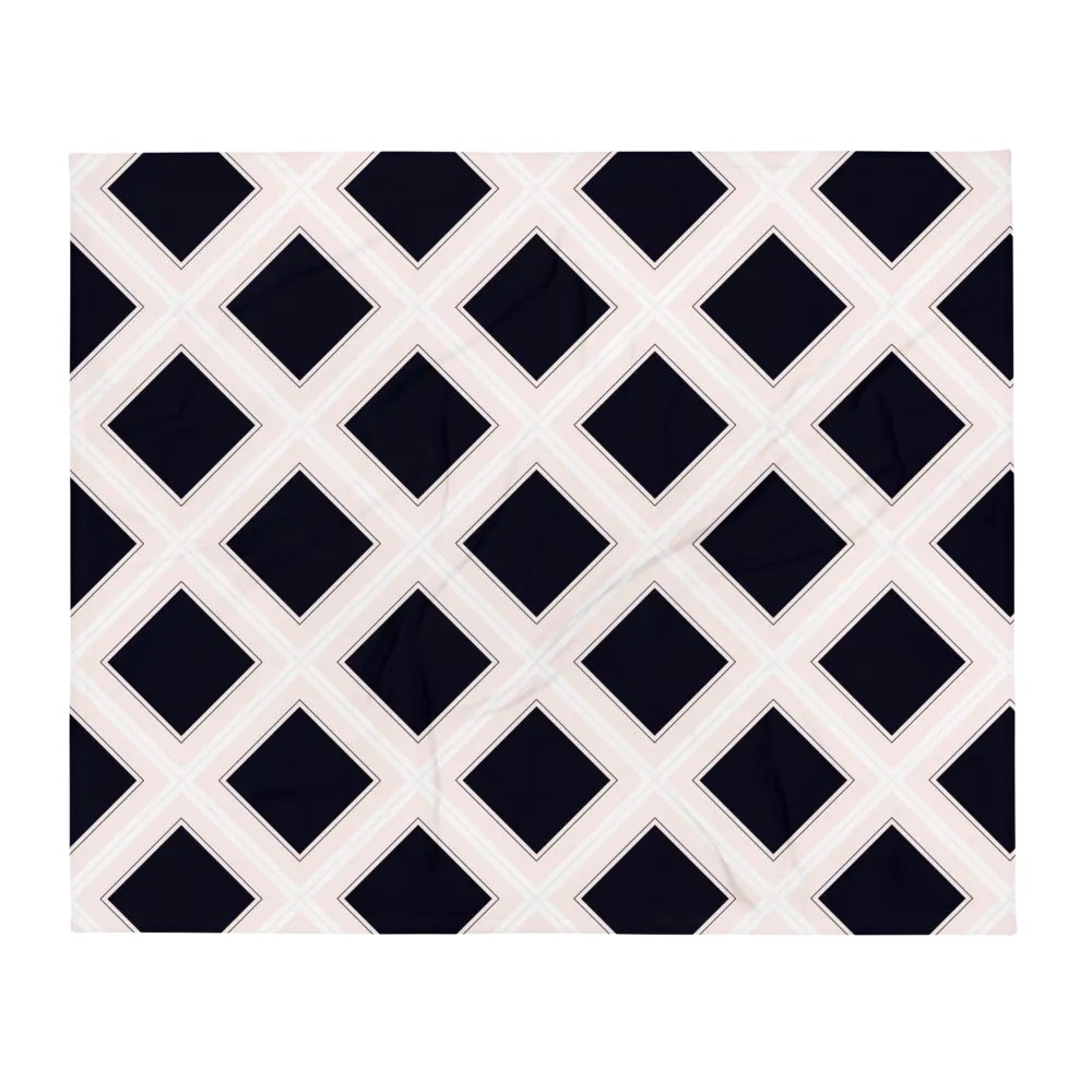 Black Diamonds Surrounded By White Throw Blanket product image (2)