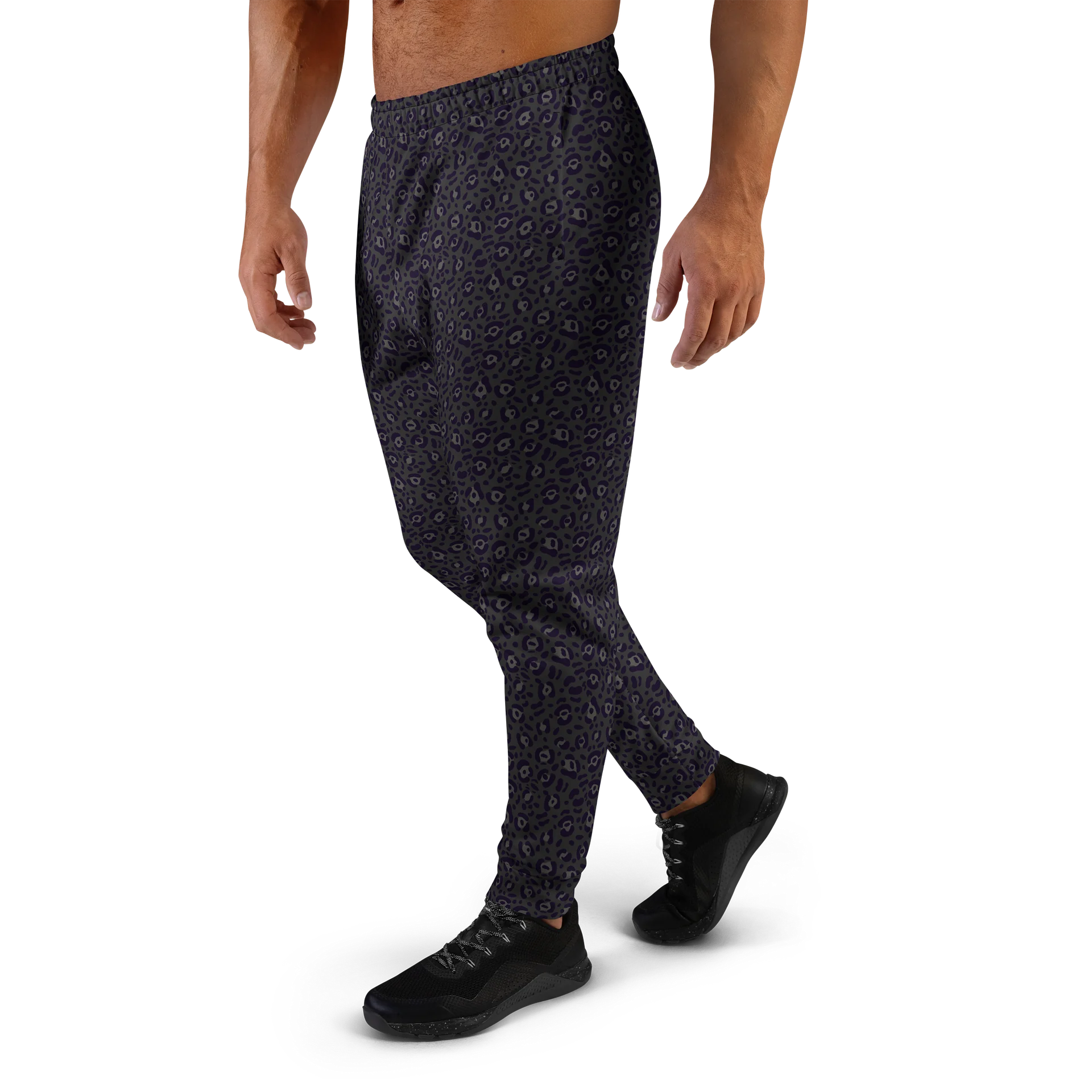 Trendy Bold Black Leopard Print Men’s Joggers product image (1)
