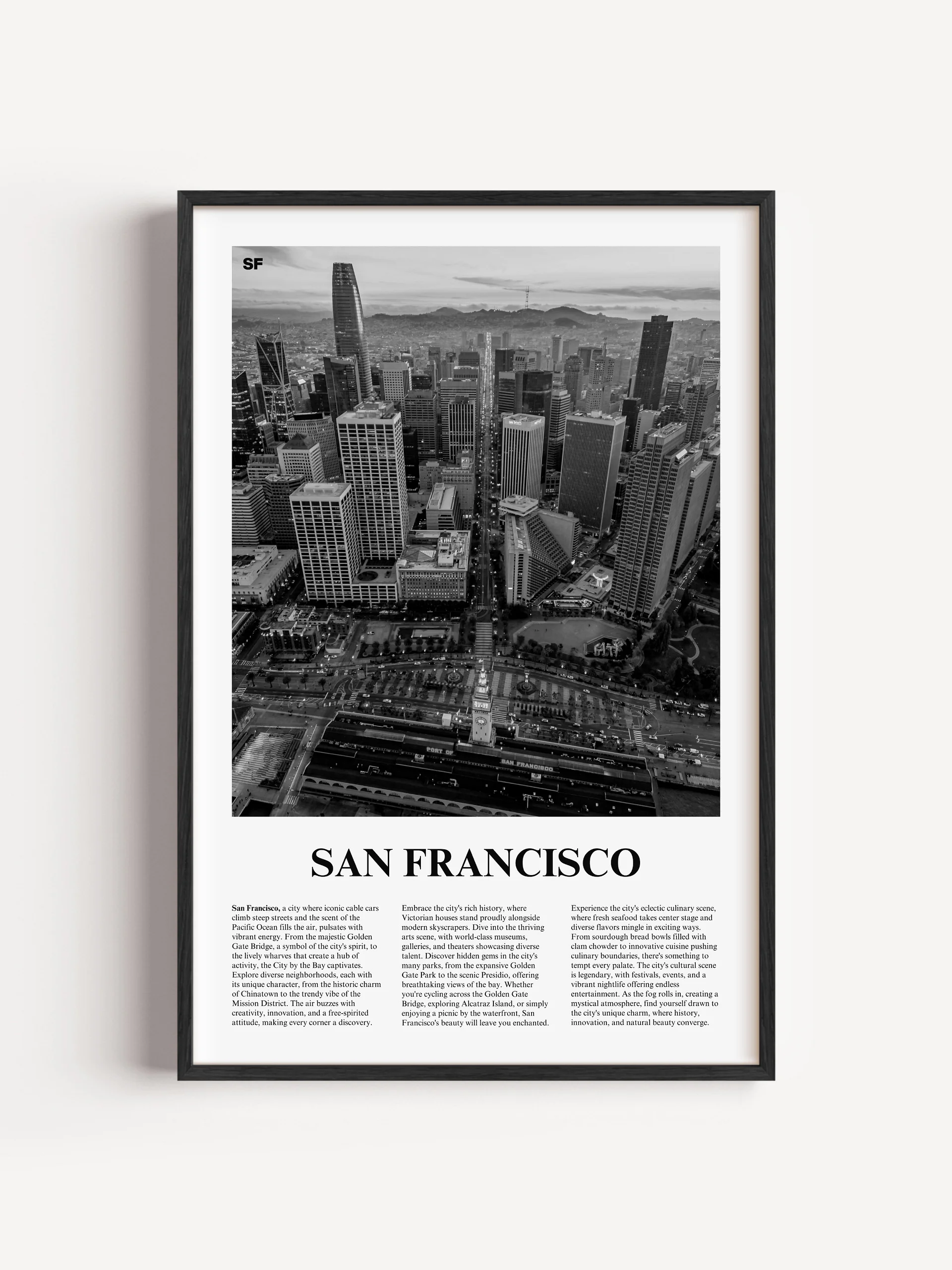 San Francisco 03 Newspaper Poster | Framed product image (1)