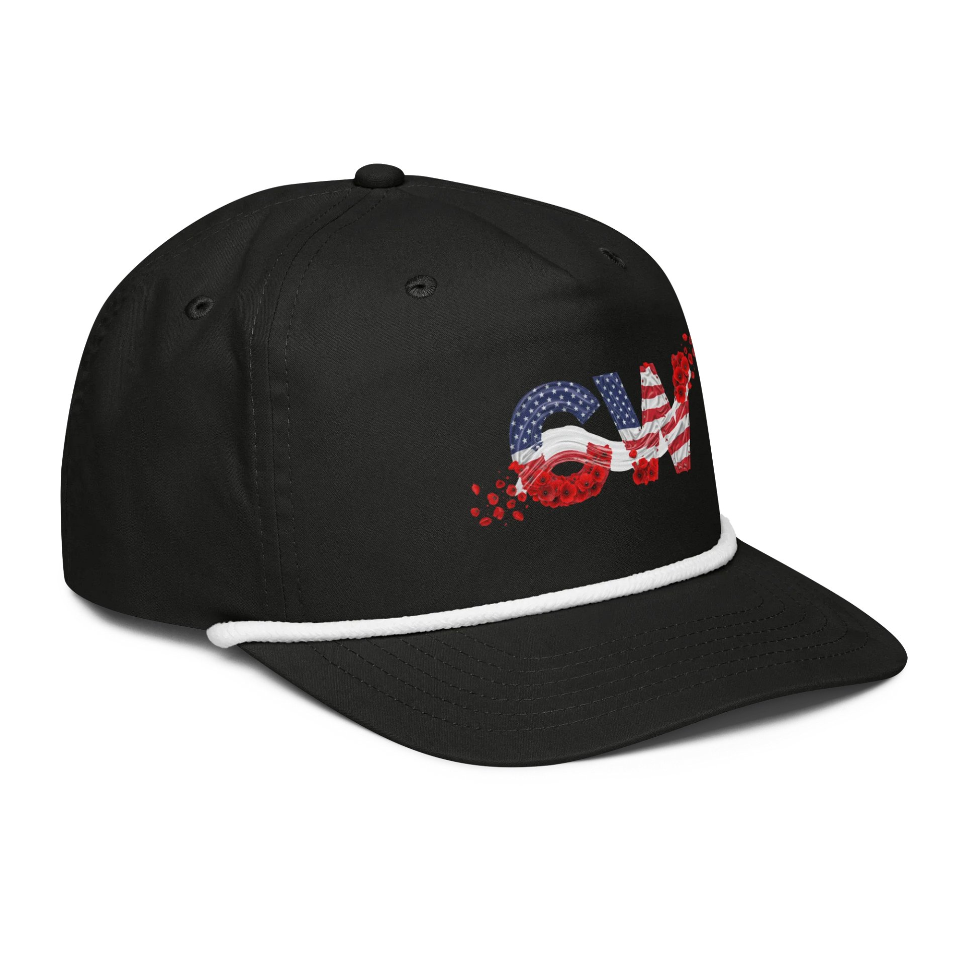 Patriotic Floral Golf Rope Cap product image (7)