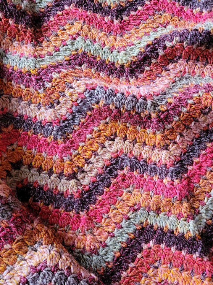 Huzzah Cluster Ripple Blanket Crochet Pattern product image (2)