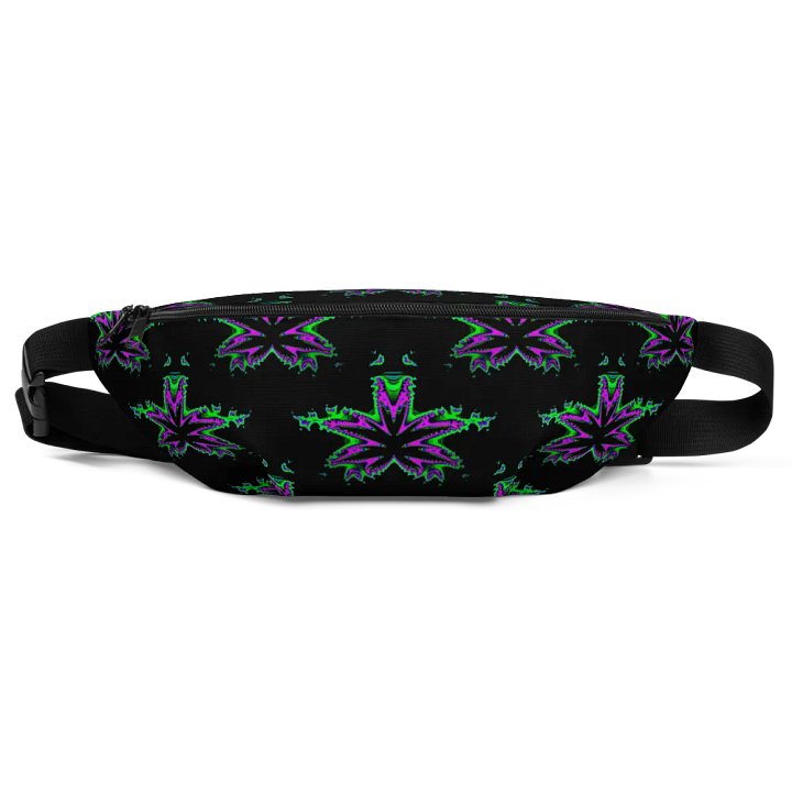 Weed 420 Fanny Pack, Cannabis Twisted Budz Bag, Pot Leaf Pattern Stoner Art Accessory product image (1)