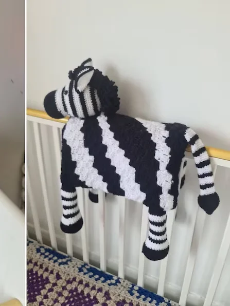 Crochet Zebra Baby Blanket Pattern - 3in1 Toy, Play Mat PDF Pattern - Crafting Happiness product image (3)