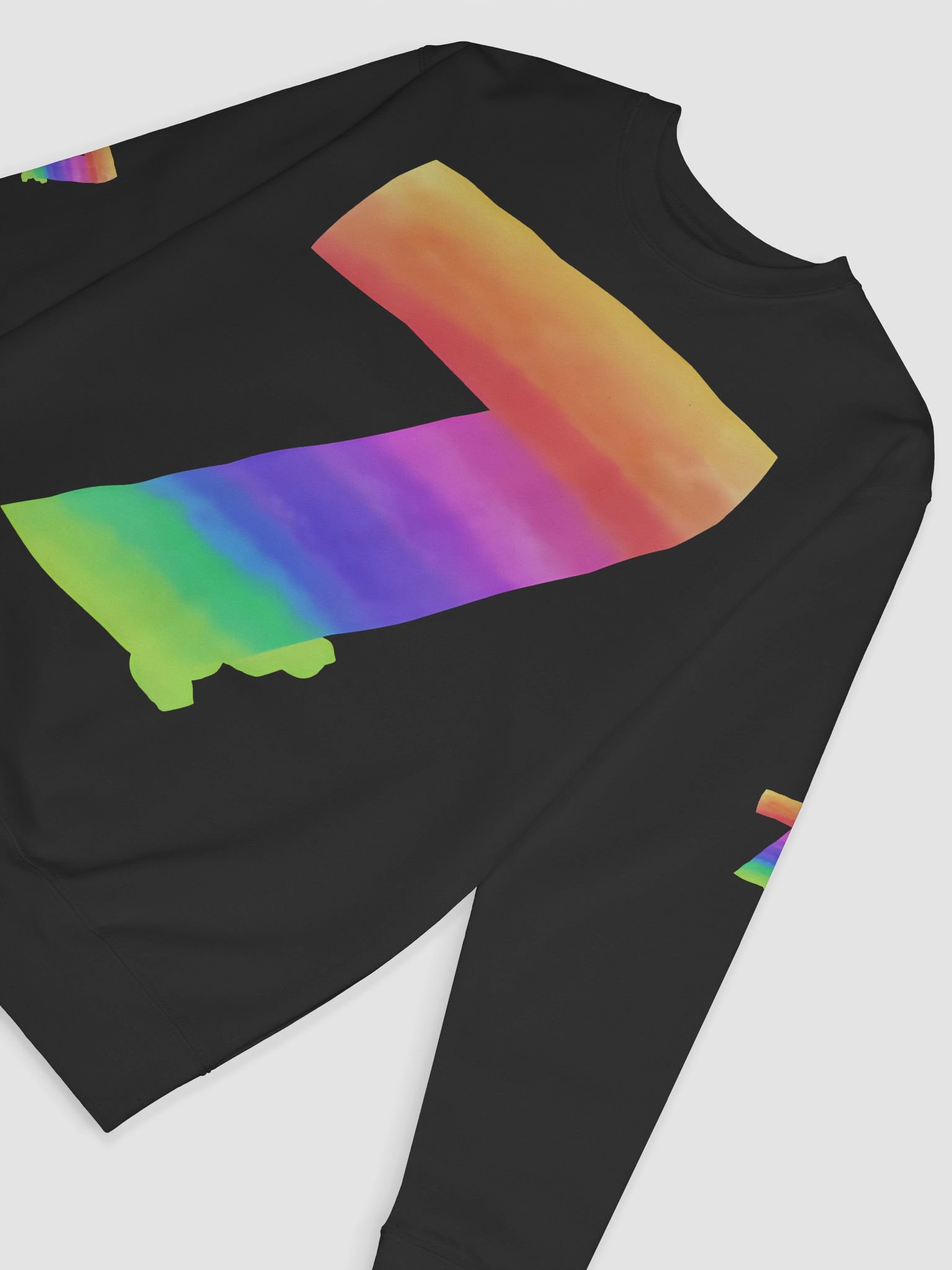 Rainbow Number 7 Sweatshirt – Minimalist Gradient Unisex Crewneck product image (57)
