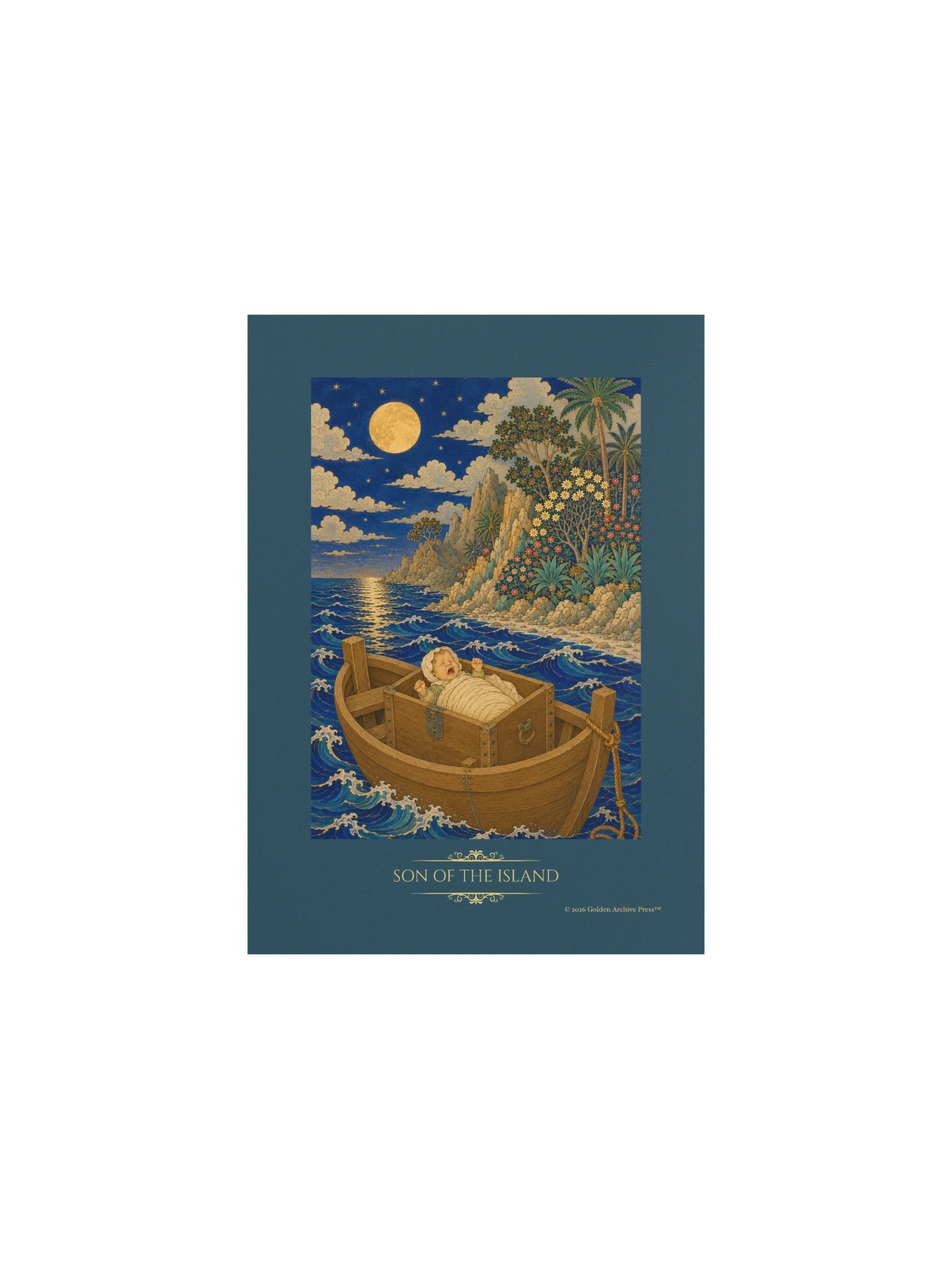 Son of the Island — Miniature Art Print (Baby and Sea) product image (2)