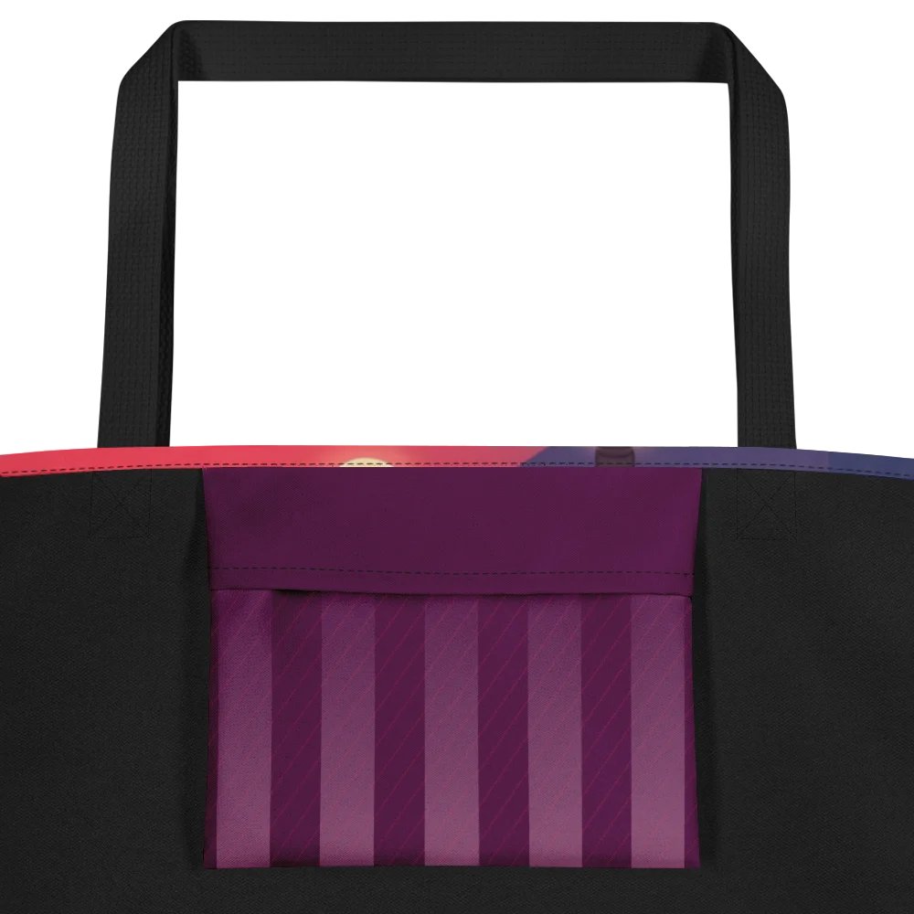 Large Tote Bag w/ Pocket-Love, Lattes & Purrs product image (2)