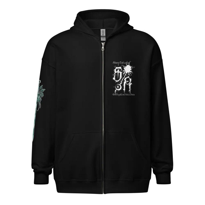 SharpTattoos @ StregaRose (Teal) Zip Hoodie product image (1)