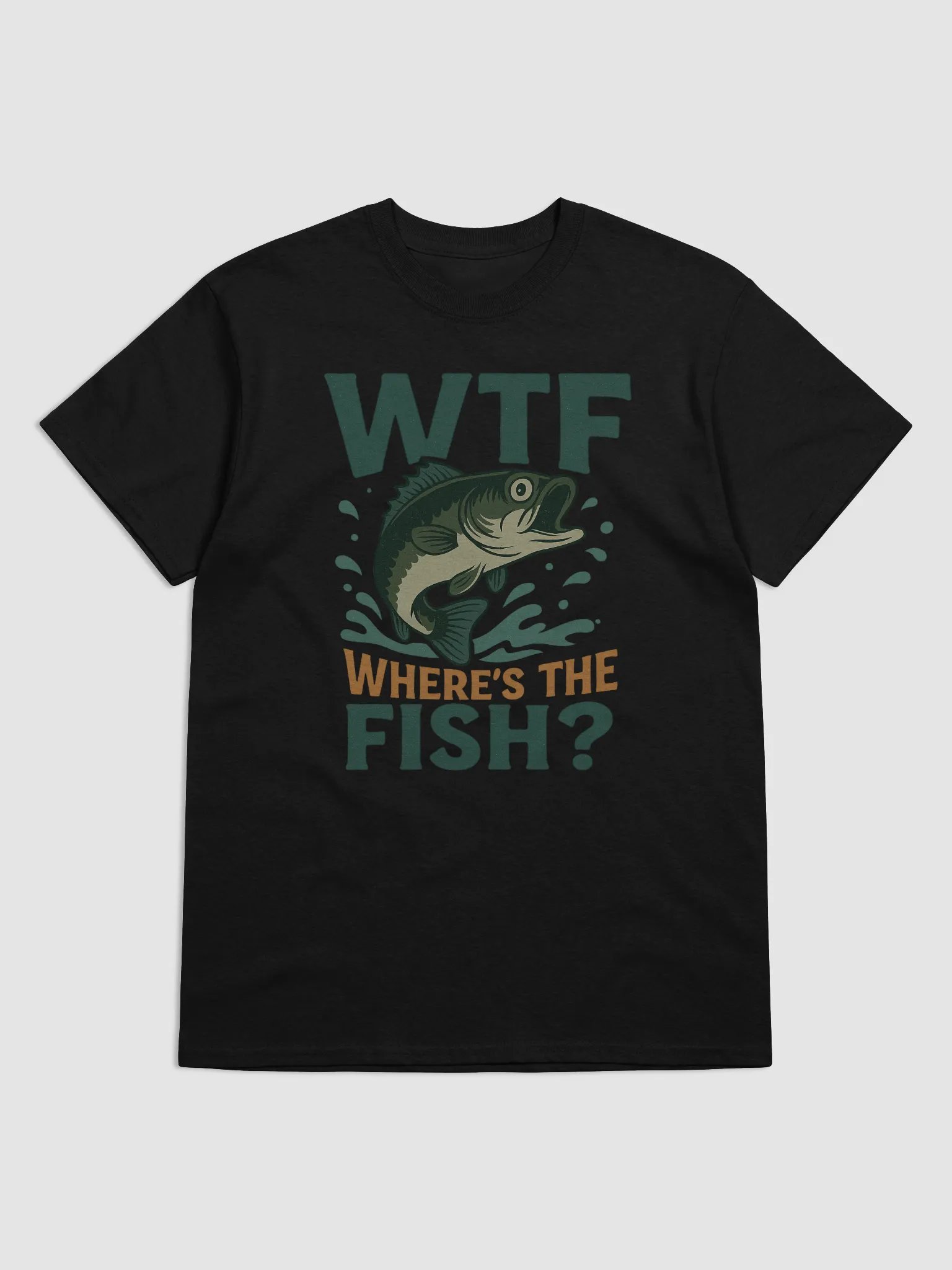 WTF Where’s the Fish – Funny Bass Fishing T-Shirt product image (3)
