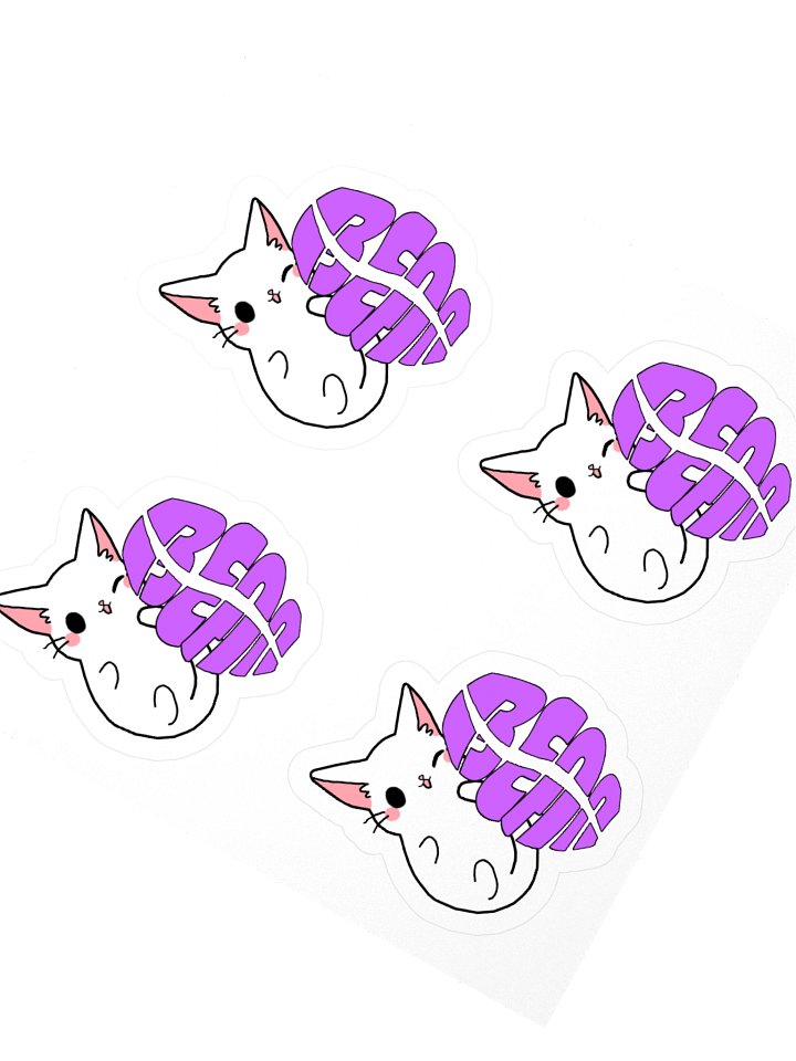 BeanDeLaSpook Cat Nap Logo Kiss Cut Stickers product image (6)