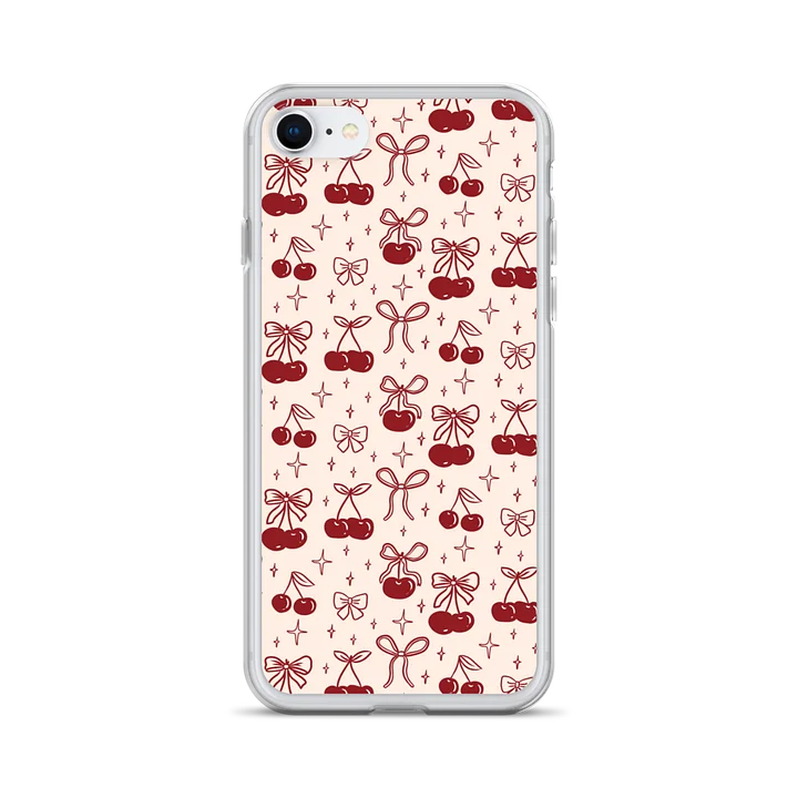 Maroon Cherry Bow Clear Case for iPhone® product image (28)
