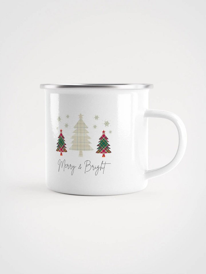 Plaid Christmas Enamel Mug product image (1)