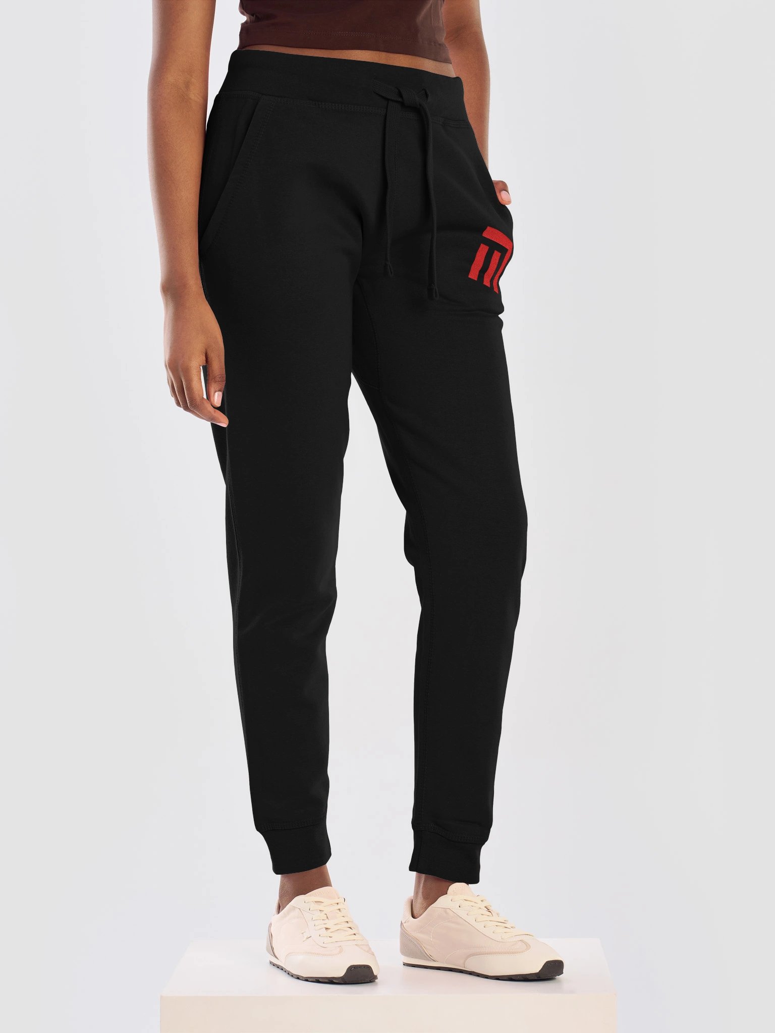 Red M Logo Emblem Fleece Joggers UNISEX product image (5)
