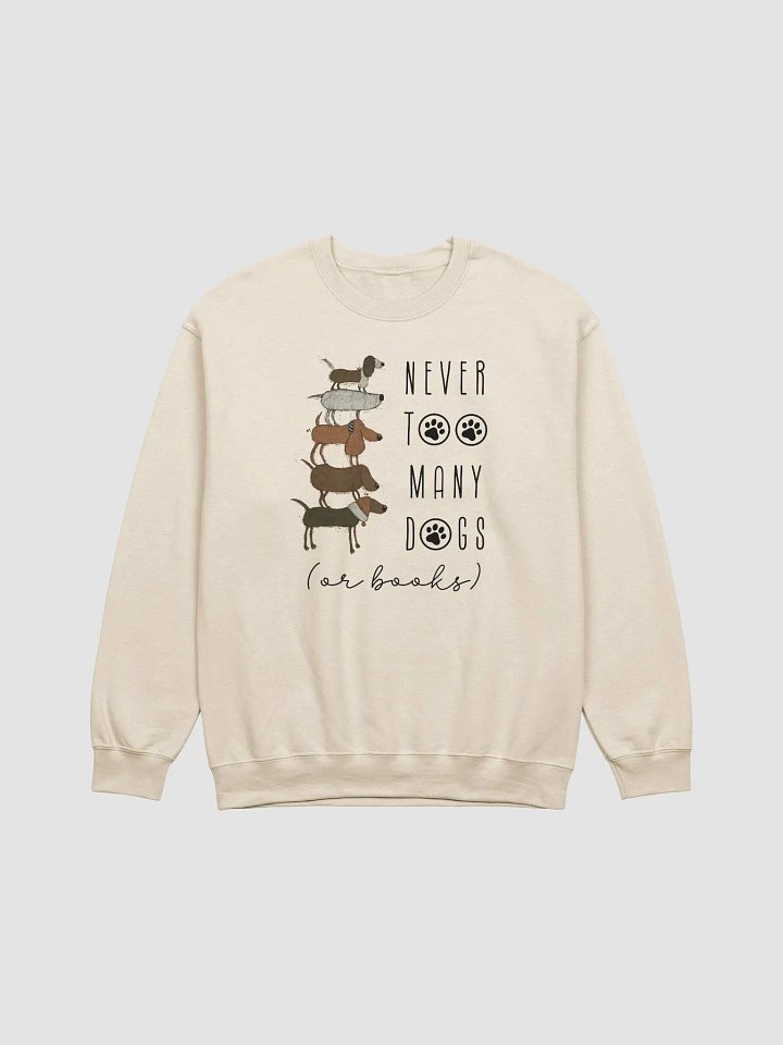 Never too many dogs dog mama, dad hand-drawn sweatshirt product image (10)