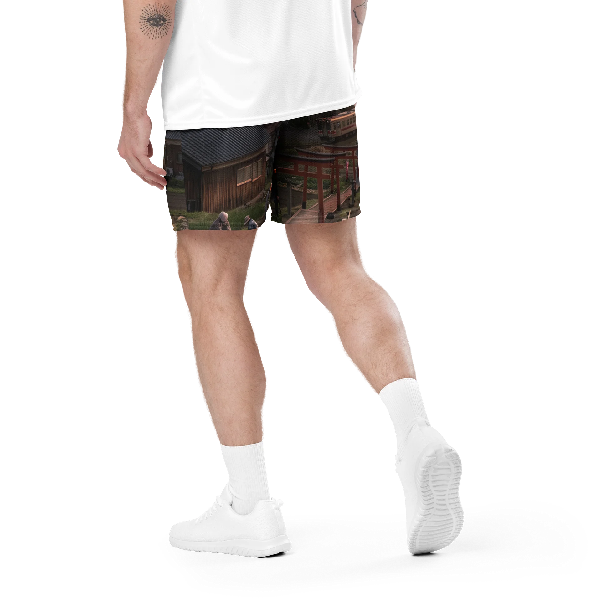 Mount Fuji Unisex Recycled Mesh Shorts | UPF 50+ Activewear product image (6)