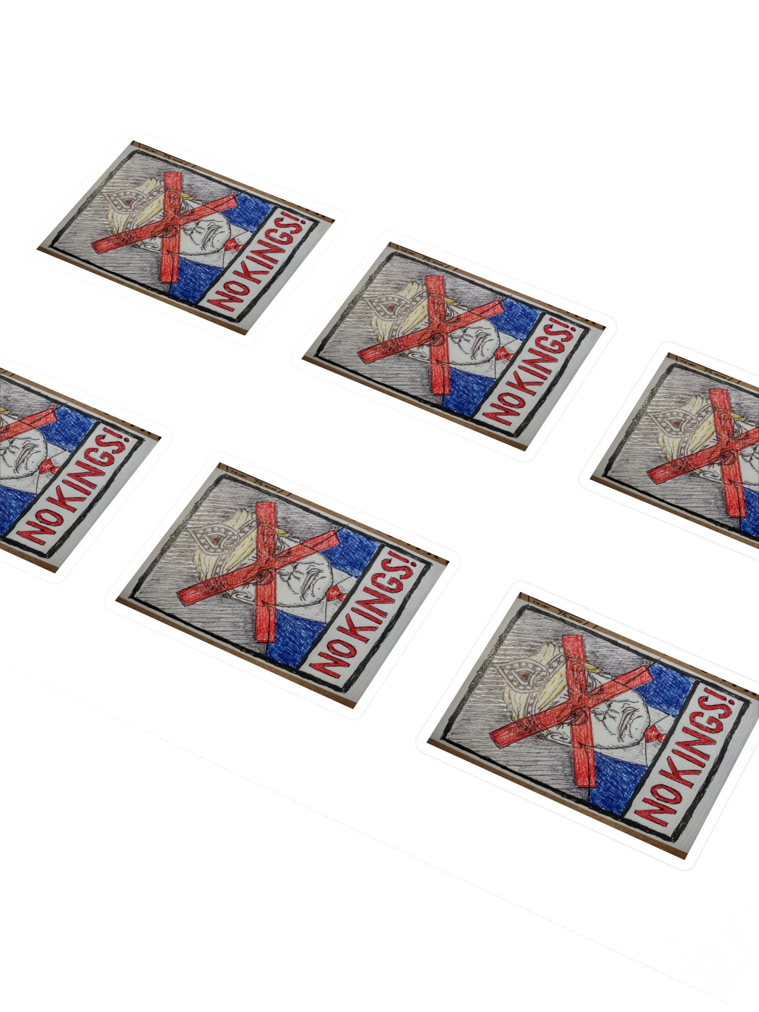 NO KINGS! Sticker Sheet product image (2)