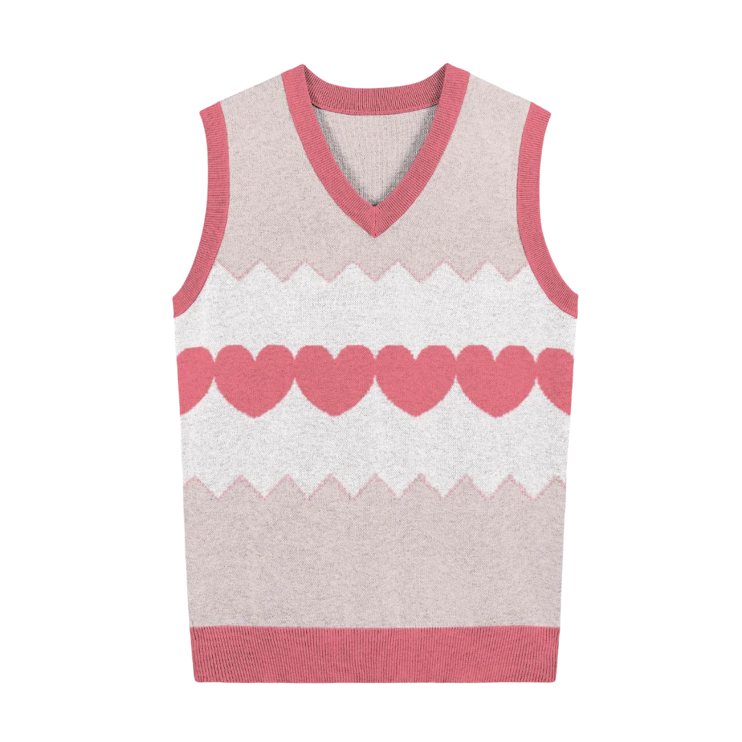 Line of Hearts Knitted Vest product image (1)