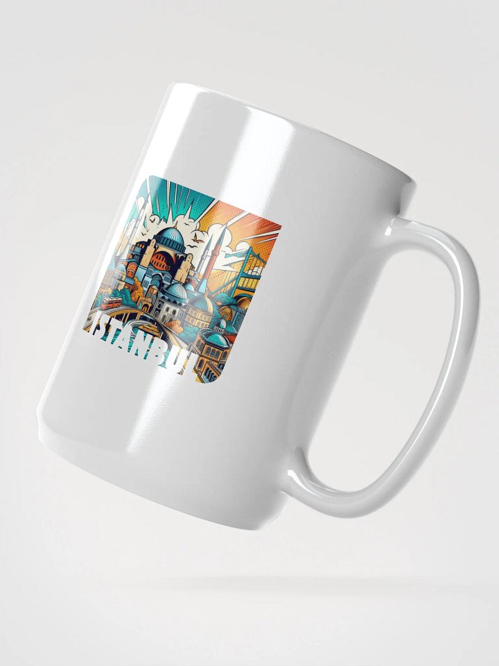White Glossy Mug | AI Design Istanbul city Turkey product image (2)