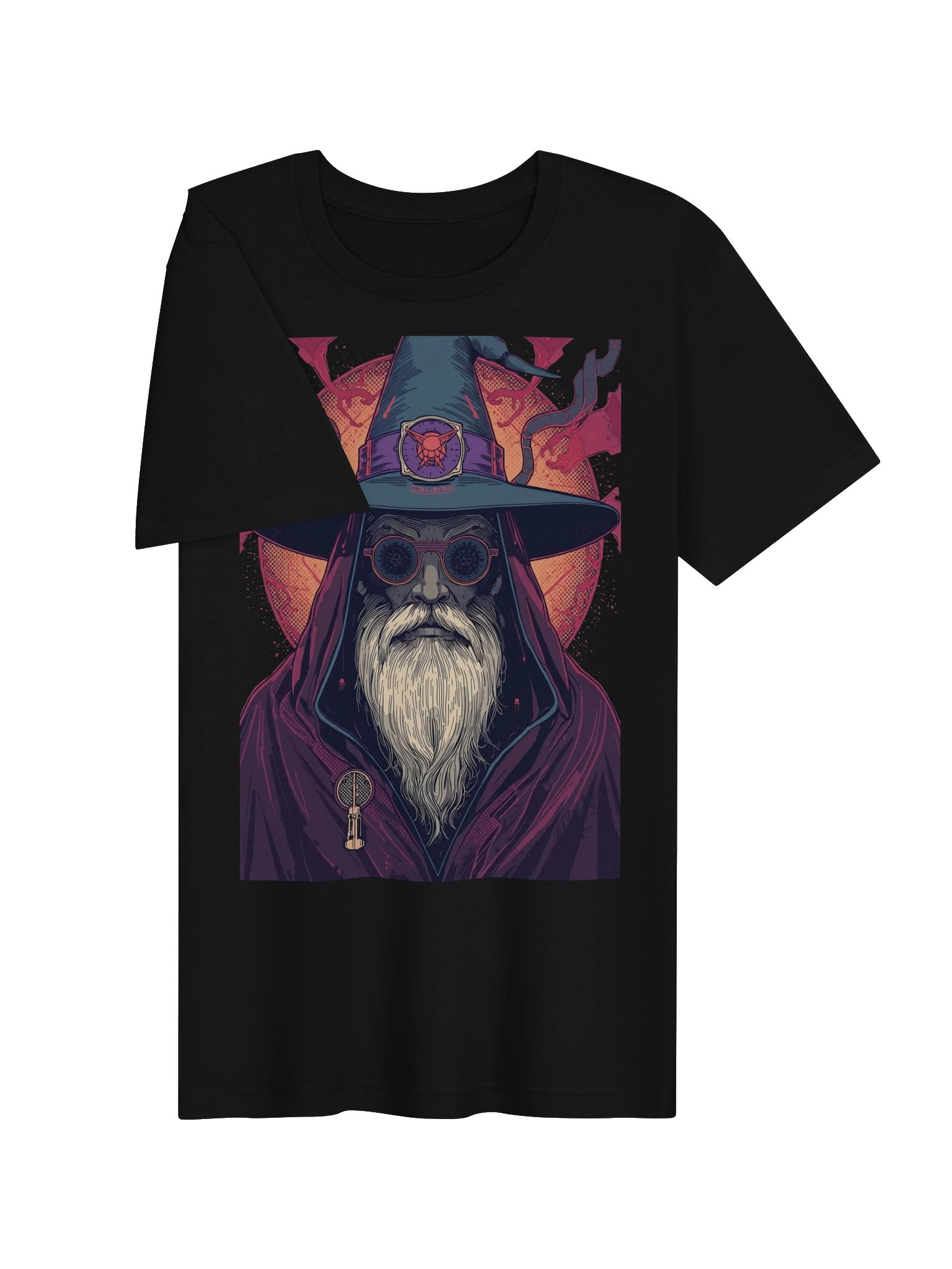 Retro Wizard Portrait Lightweight T-Shirt product image (6)